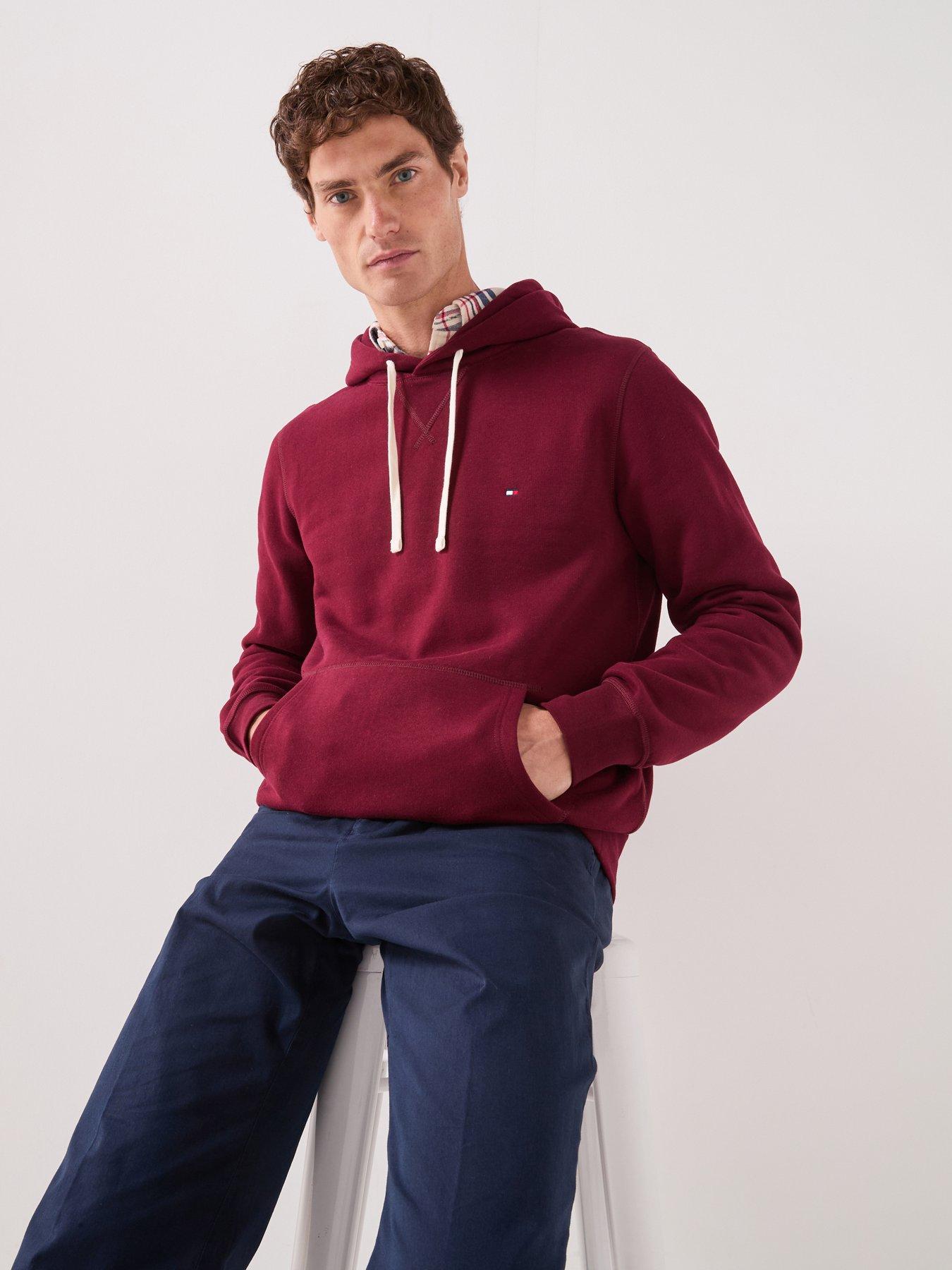 Tommy Hilfiger Essential Seasonal Fleece Hoodie - Dark Red
