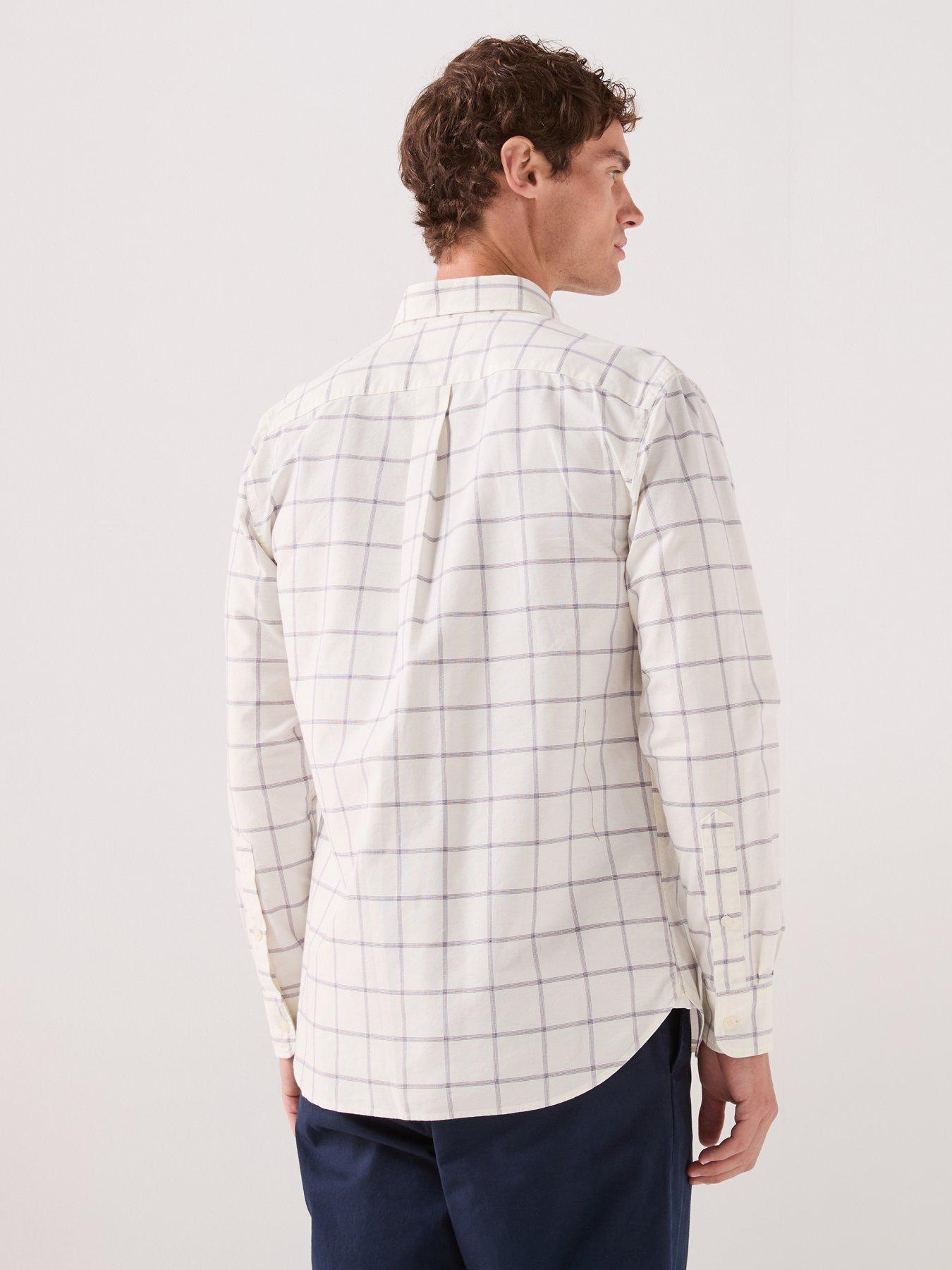 Image 2 of 6 of Tommy Hilfiger Men's Heritage Oxford Check Regular Fit Shirt - White