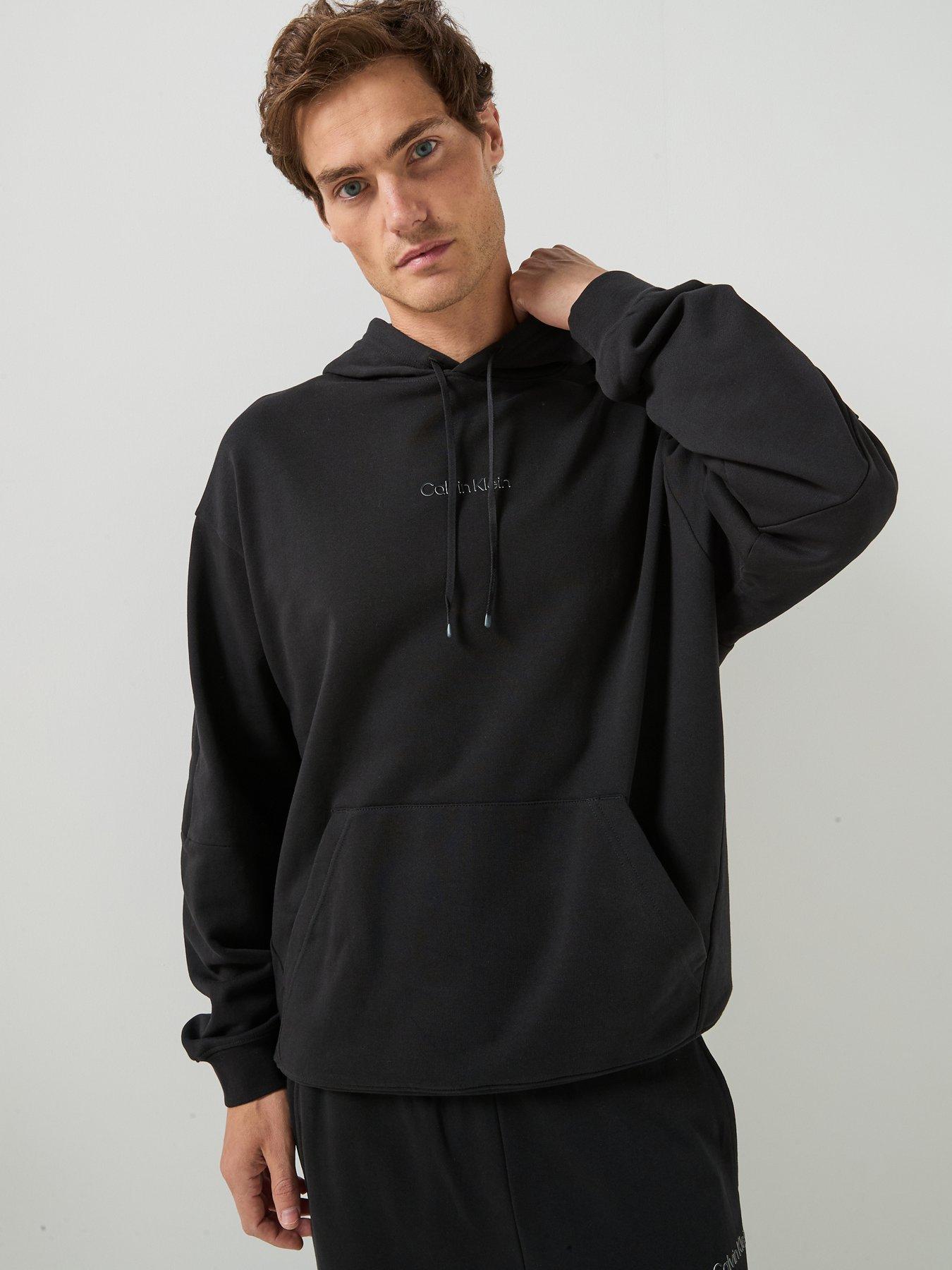 Image 1 of 5 of Calvin Klein Sport Graphic Logo Overhead Hoodie - Black
