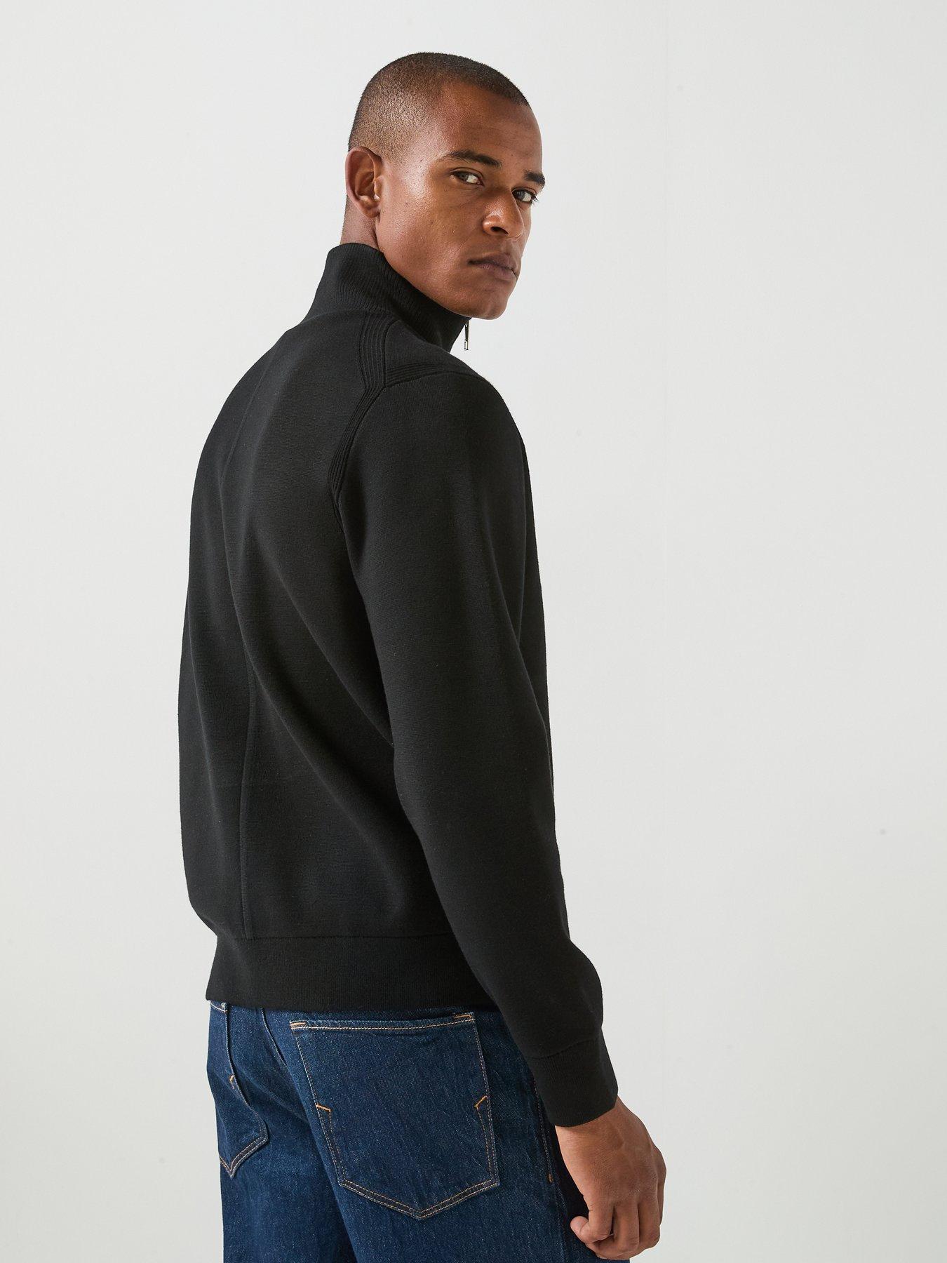 Image 2 of 6 of Calvin Klein Men's Quarter Zip Tech Knit Jumper - Black