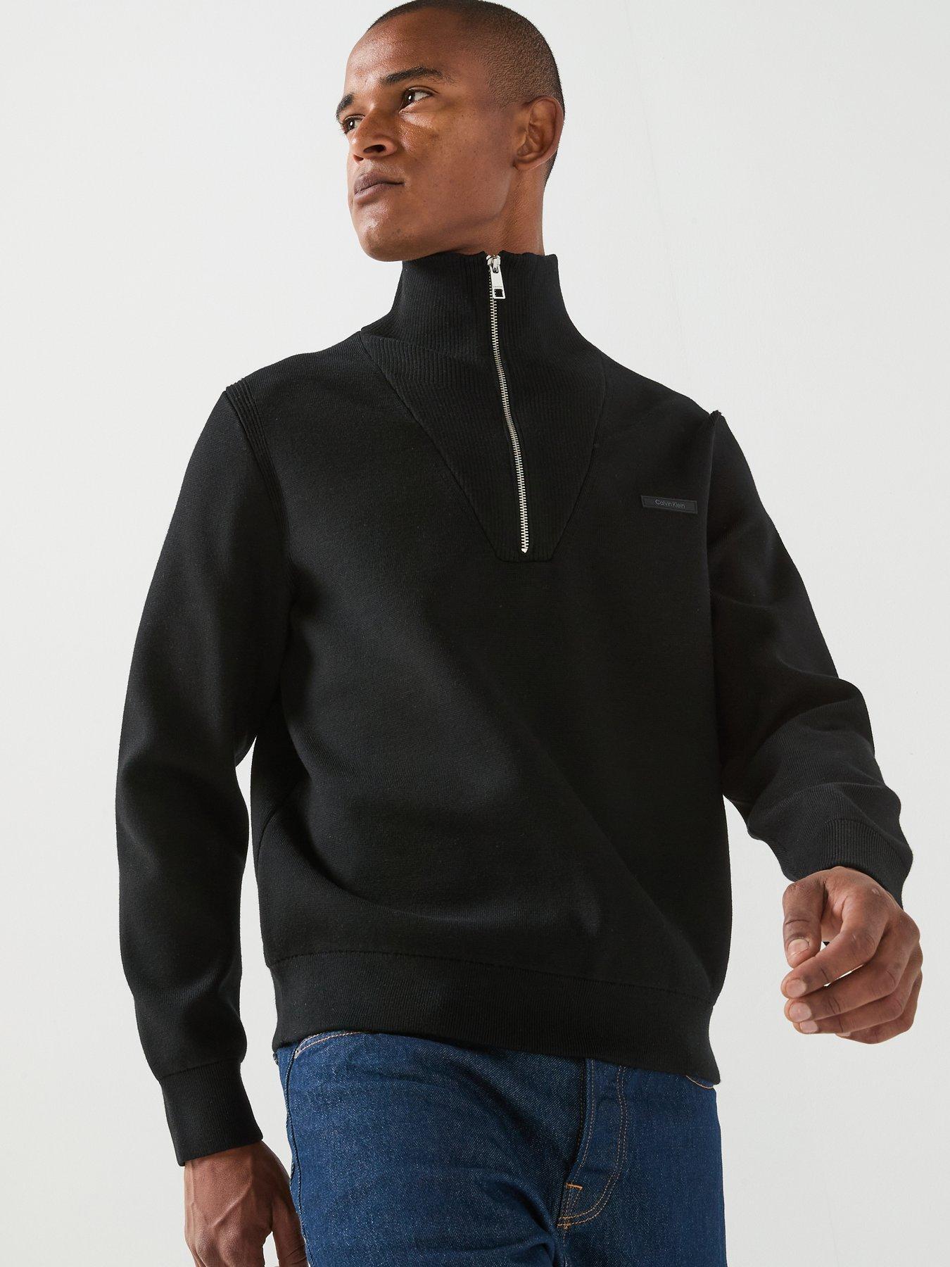 Image 5 of 6 of Calvin Klein Men's Quarter Zip Tech Knit Jumper - Black
