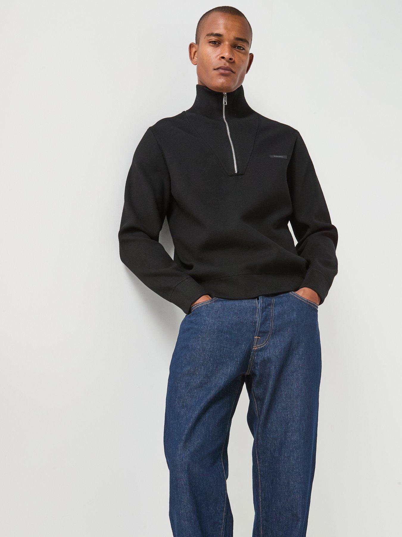 Image 6 of 6 of Calvin Klein Men's Quarter Zip Tech Knit Jumper - Black
