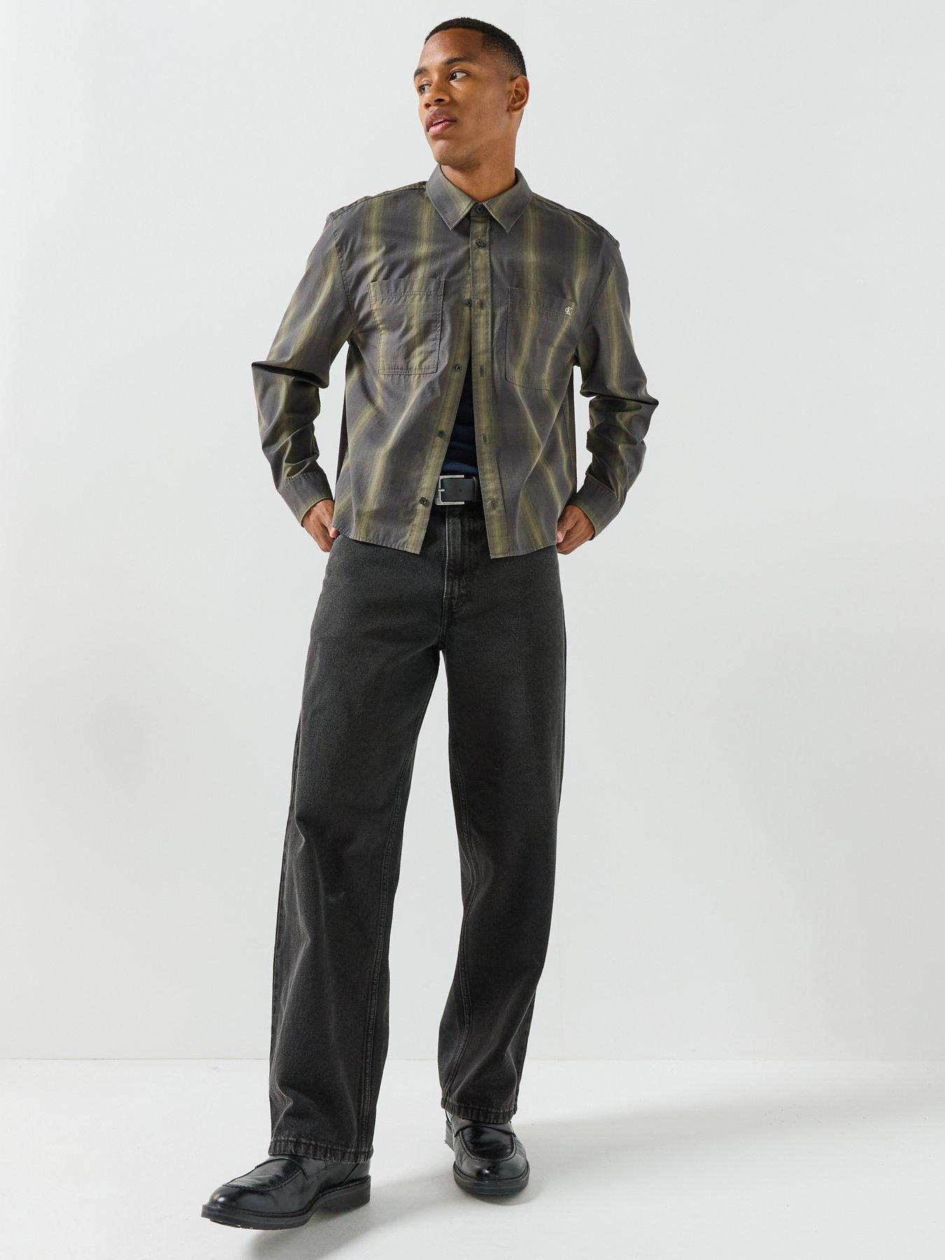 Image 3 of 6 of Calvin Klein Jeans Vintage Checked Poplin Relaxed Shirt - Green