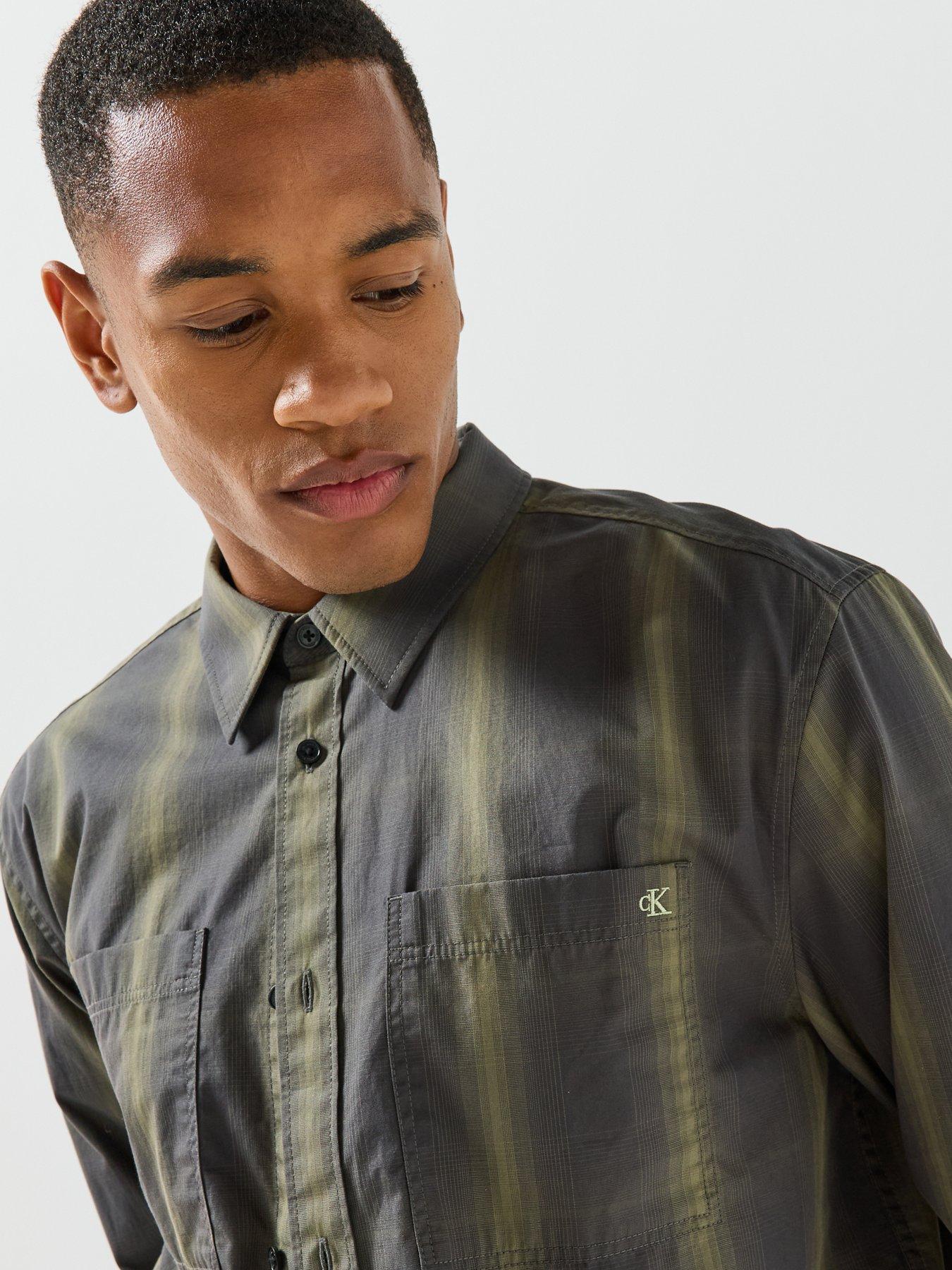 Image 5 of 6 of Calvin Klein Jeans Vintage Checked Poplin Relaxed Shirt - Green