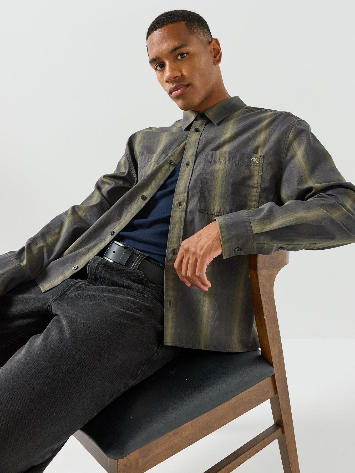 Image 6 of 6 of Calvin Klein Jeans Vintage Checked Poplin Relaxed Shirt - Green