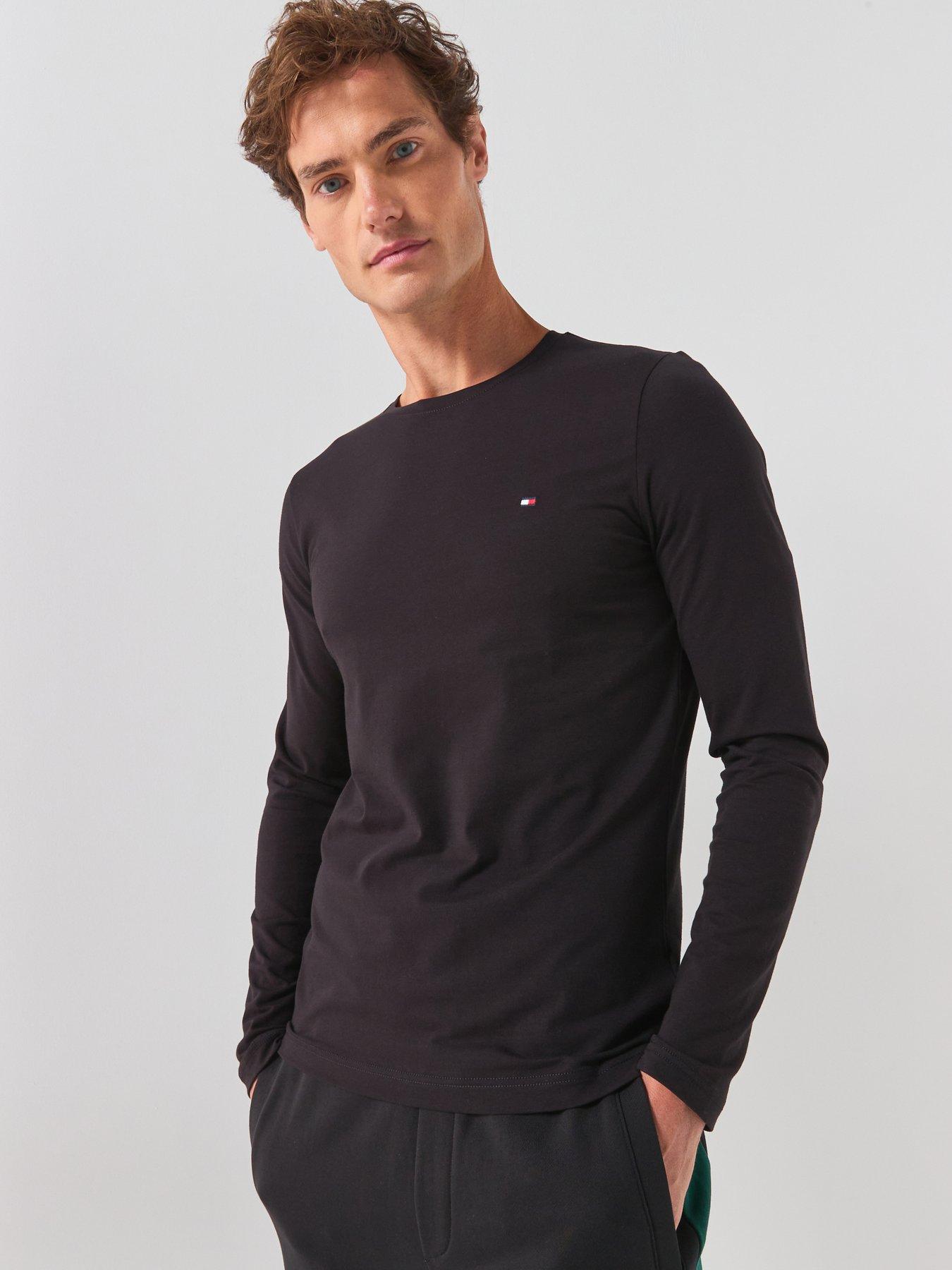 Tommy Hilfiger Stretch Slim Fit Long Sleeve T-shirt - Black