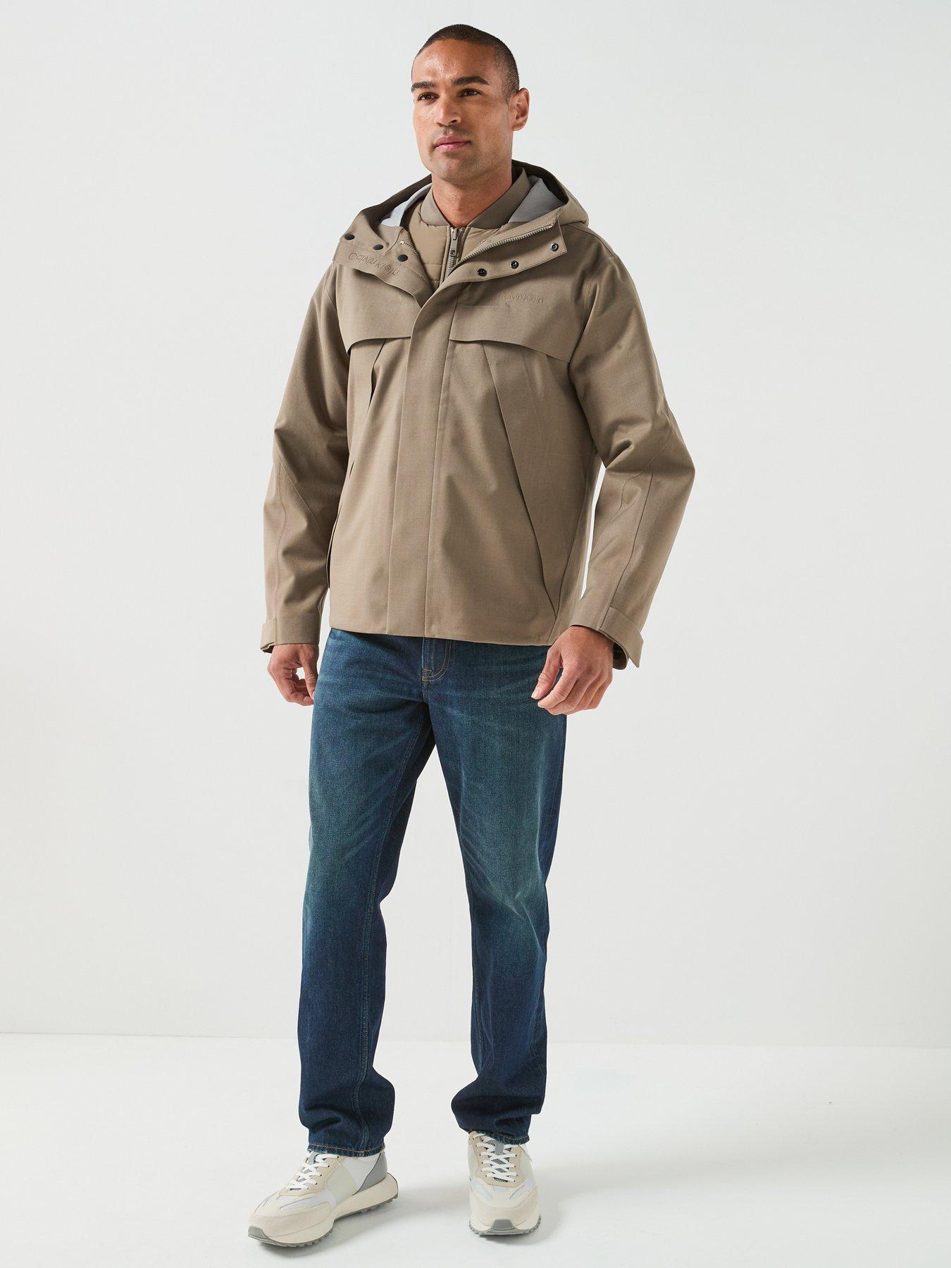 Image 3 of 6 of Calvin Klein 3-in-1 Hooded Tech Jacket - Beige