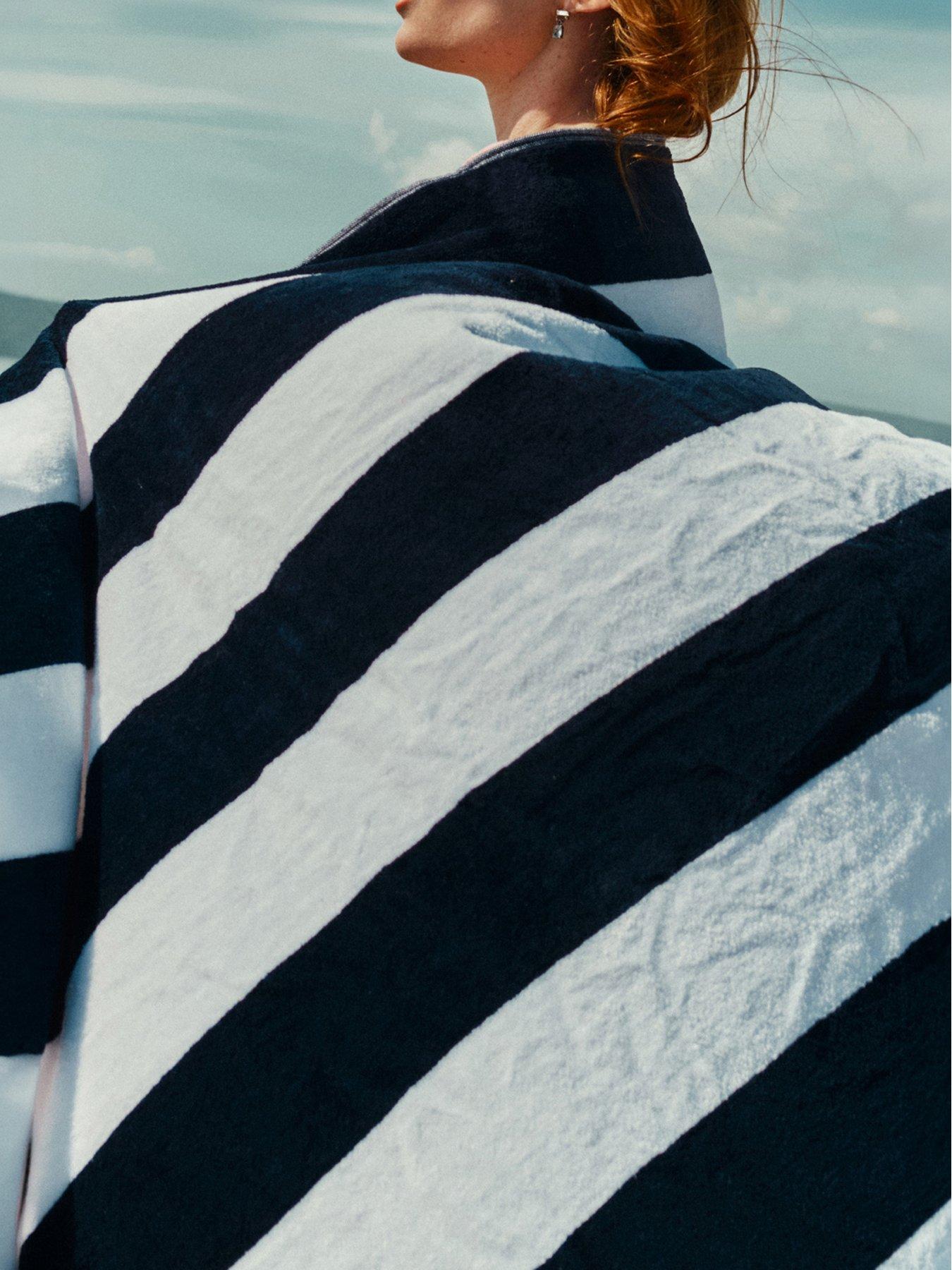 Christy Cabana Stripe Vibrant Velour Cotton Beach Towels