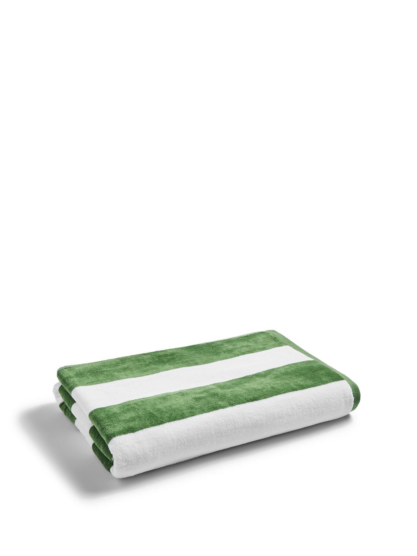 Image 2 of 3 of Christy Cabana Stripe Vibrant Velour Cotton Beach Towels