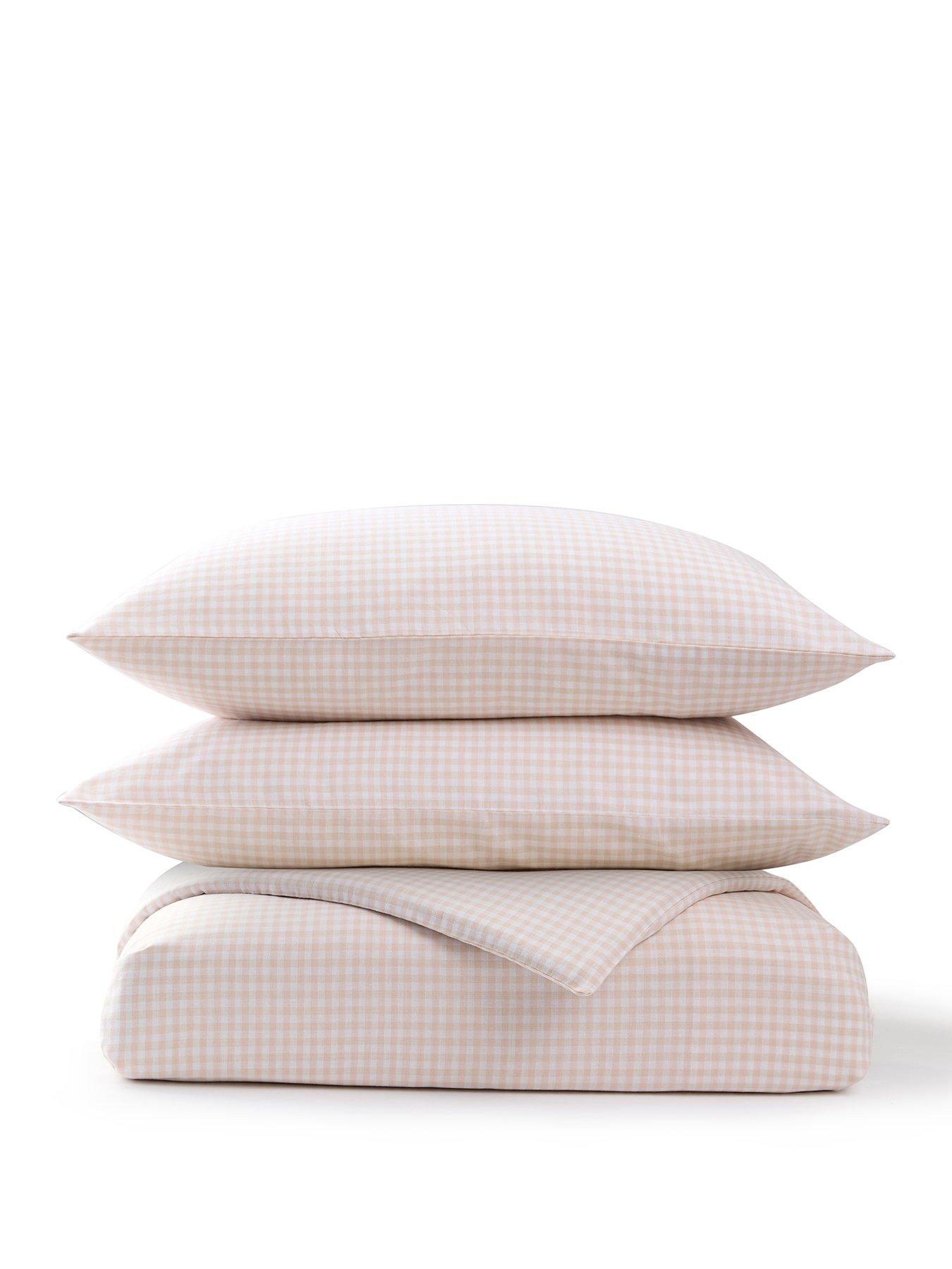 Image 2 of 4 of Christy Gingham Yarn Dyed Soft Airy Cotton Duvet Cover Set