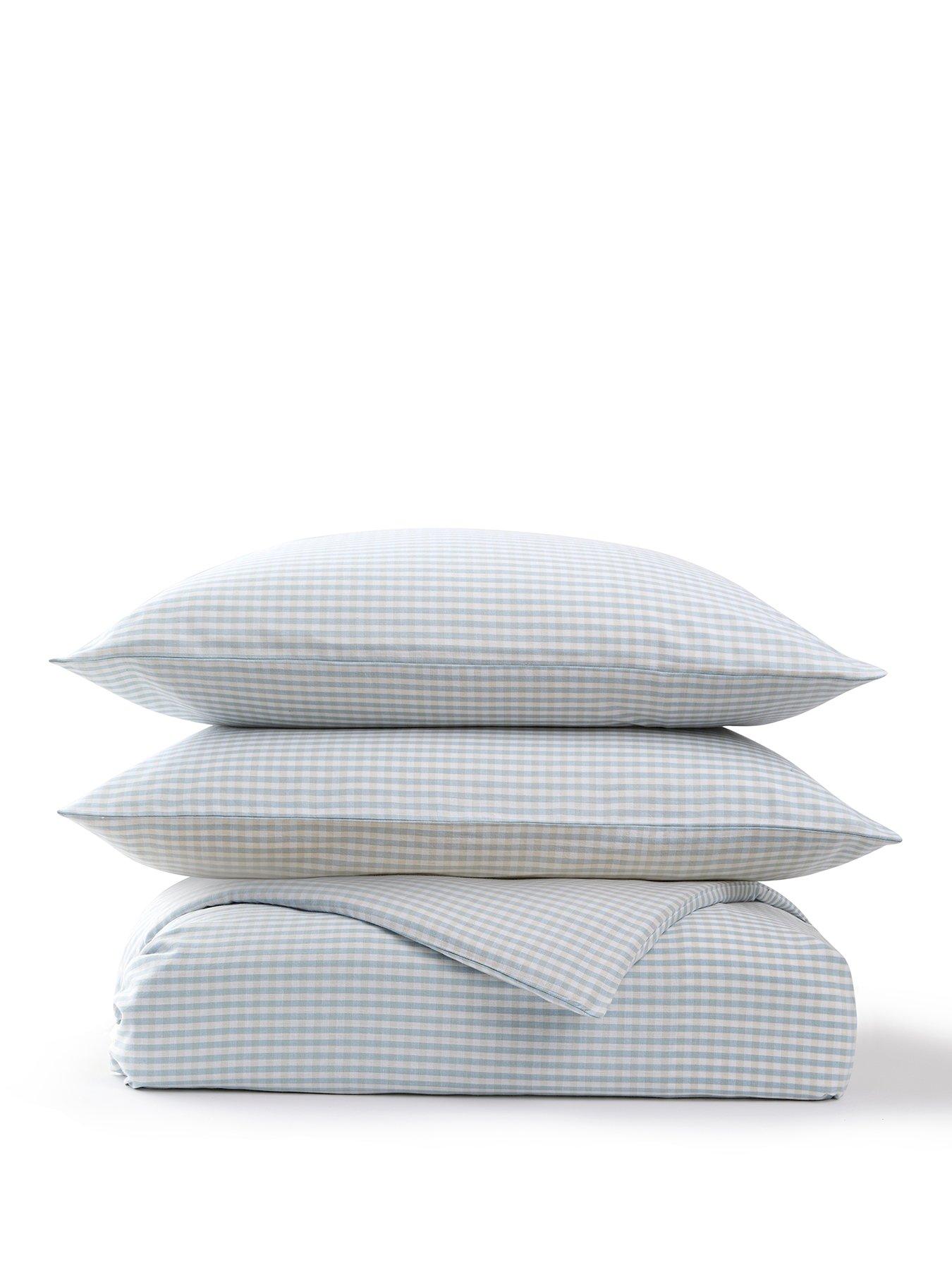 Image 2 of 4 of Christy Gingham Yarn Dyed Soft Airy Cotton Duvet Cover Set