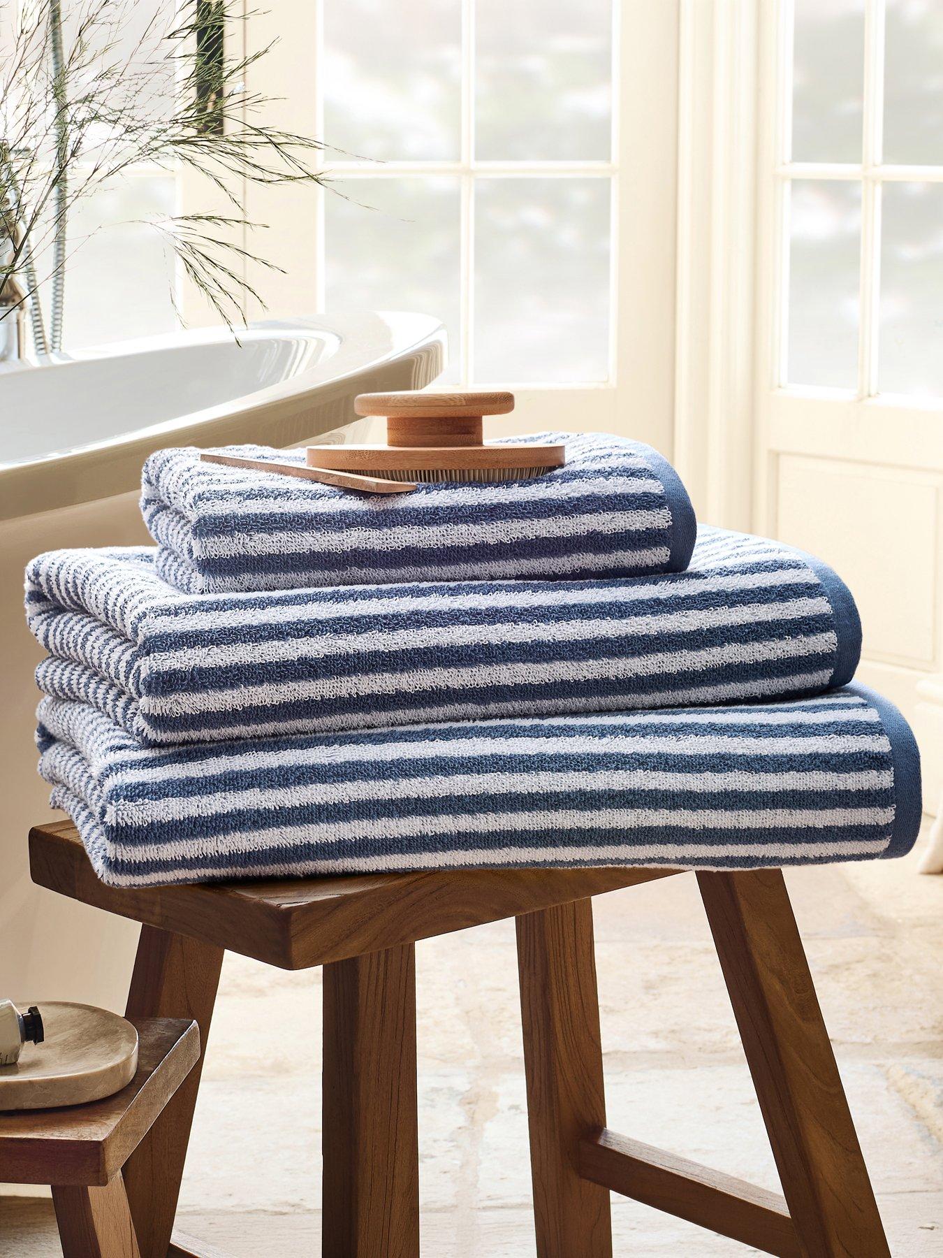 Christy Portobello Stripe Seaside Inspired Cotton Bathroom Towels