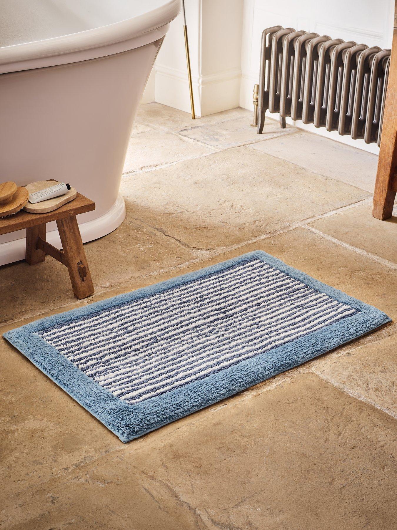 Image 1 of 6 of Christy Portobello Stripe Seaside Inspired Extra Fluffy Cotton Bath Mats