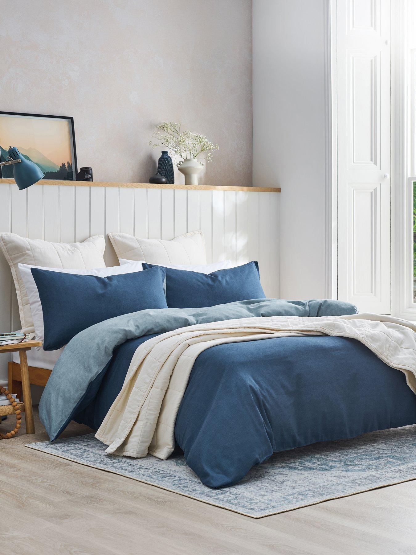 Christy Relaxed Linen Cotton Blend Reversible Duvet Cover Set