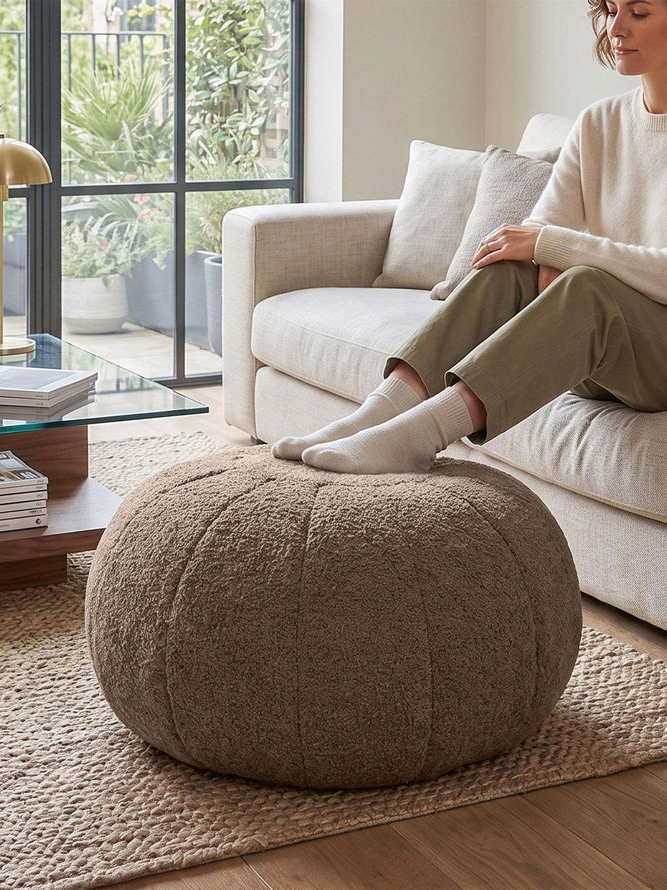 rucomfy Boucle Pouffe - Mushroom