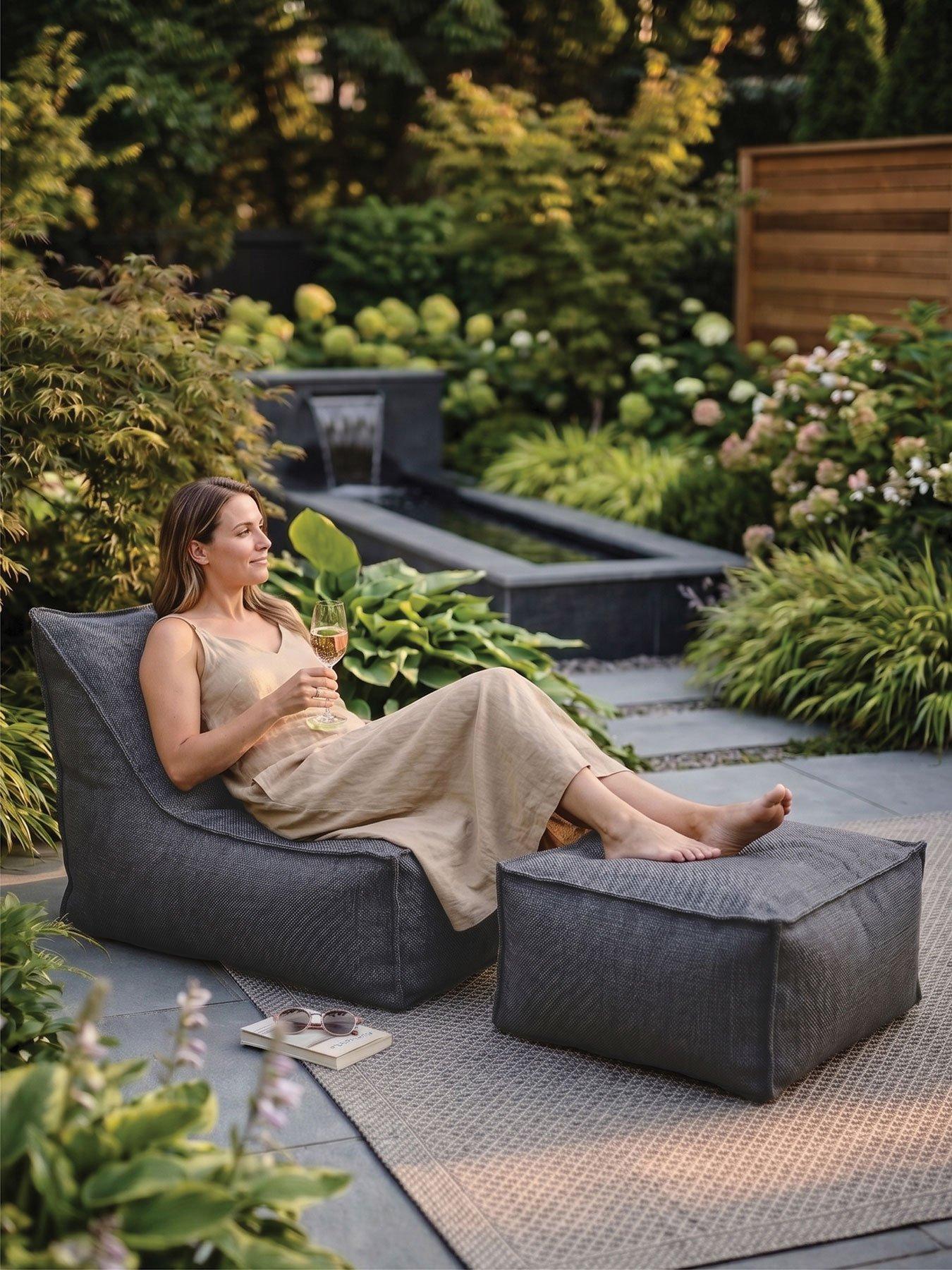 Image 1 of 4 of Old Bean Serene Lounger - Matching Ottoman
