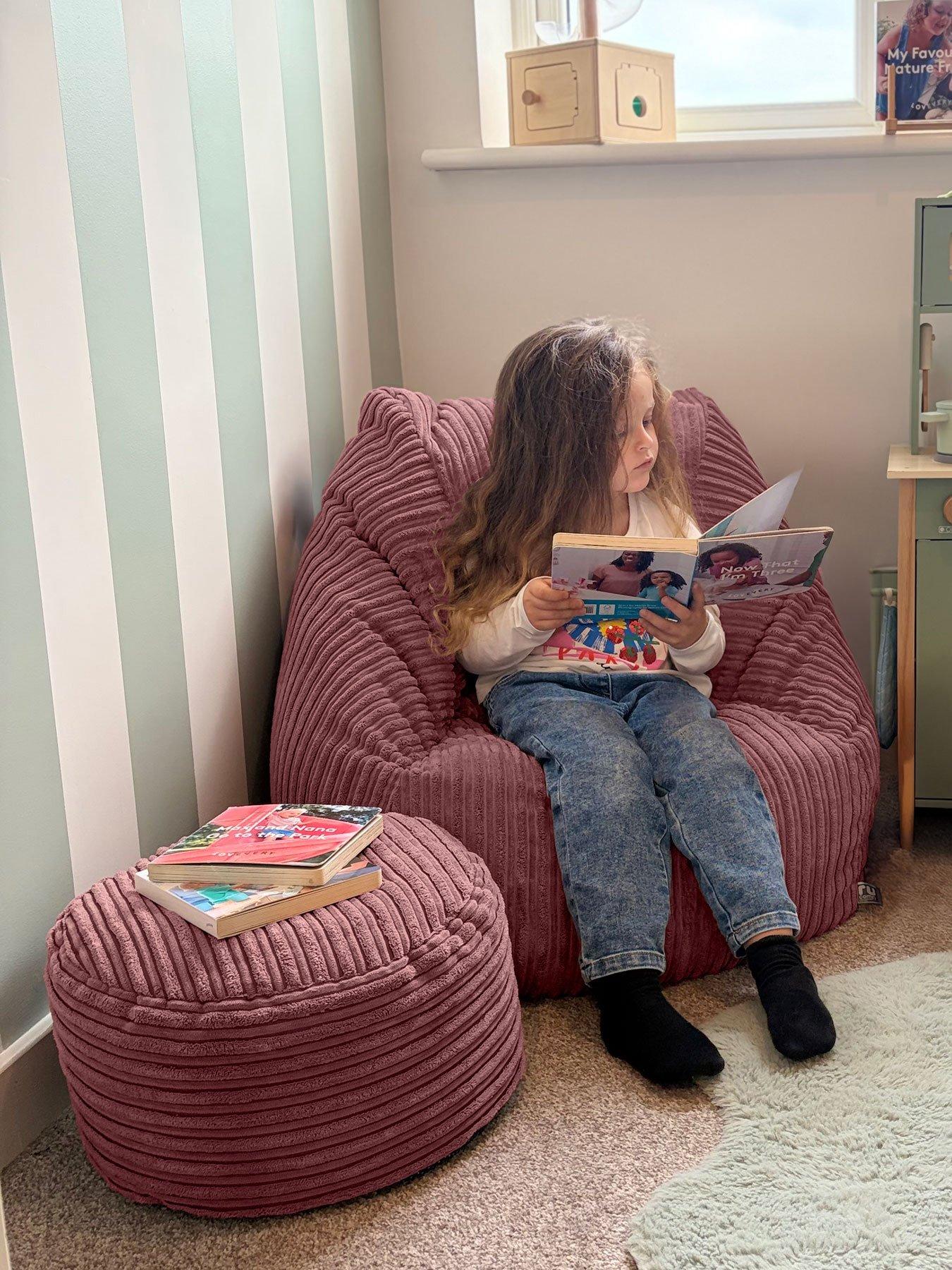 rucomfy Cord Snuggle Chair - Big Kids - Blush Pink