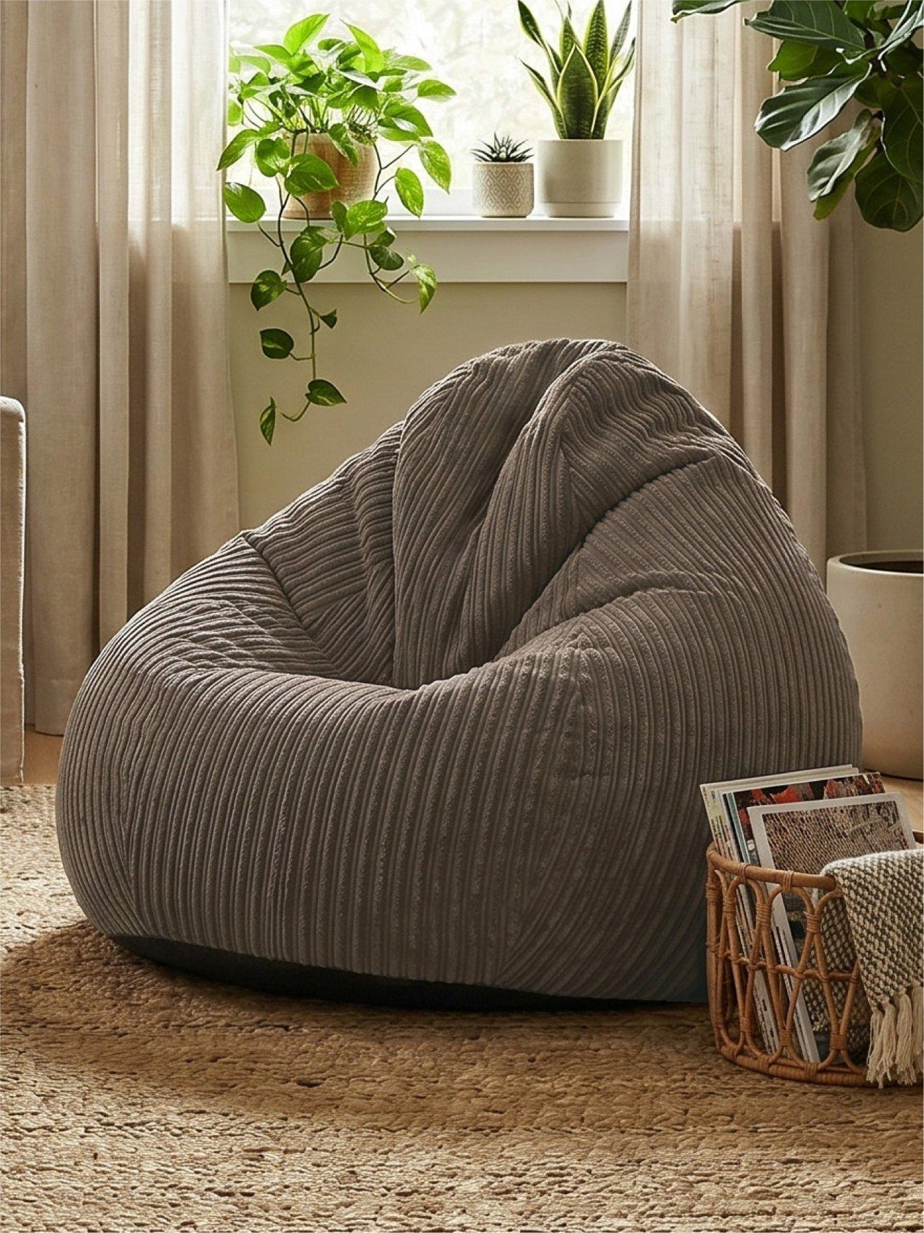 rucomfy Cord Slouchbag - Taupe