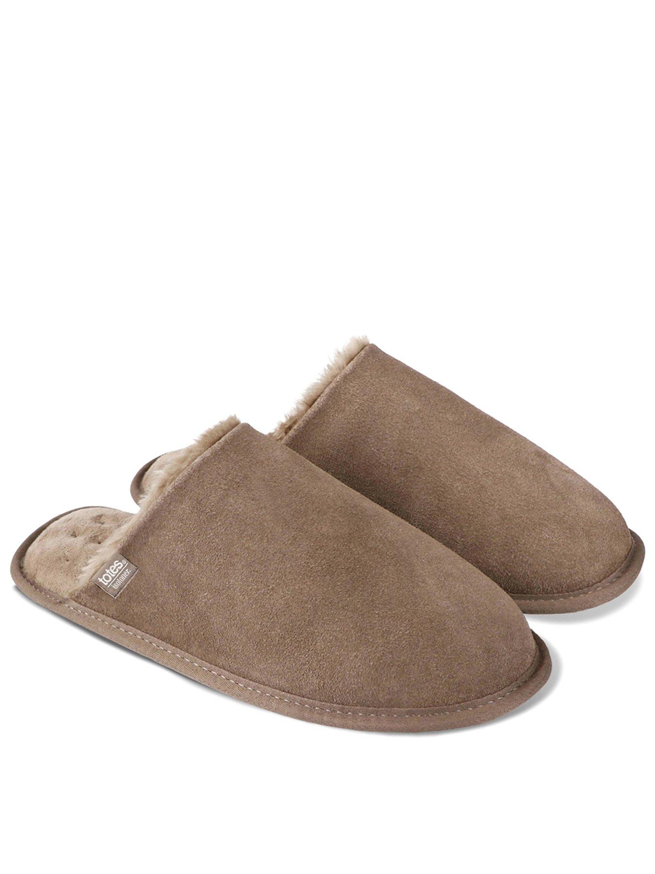 Totes Isotoner Suede Mule Slipper - Brown