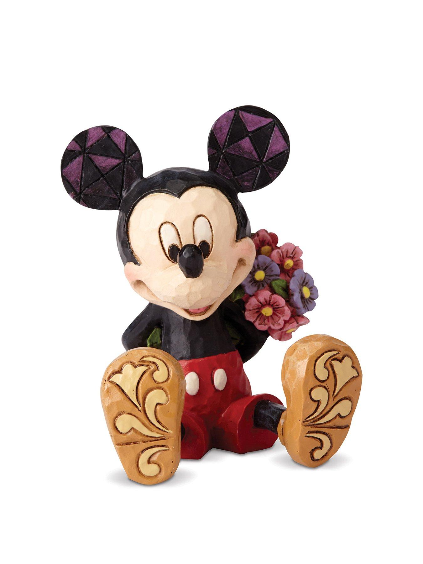 Disney Mickey Mouse With Flowers Mini Figurine