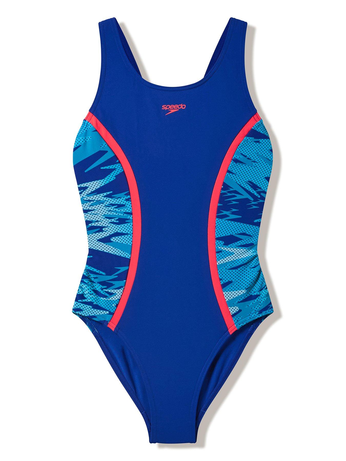 Speedo Girls Hyperboom Splice Muscleback Swimsuit - Navy