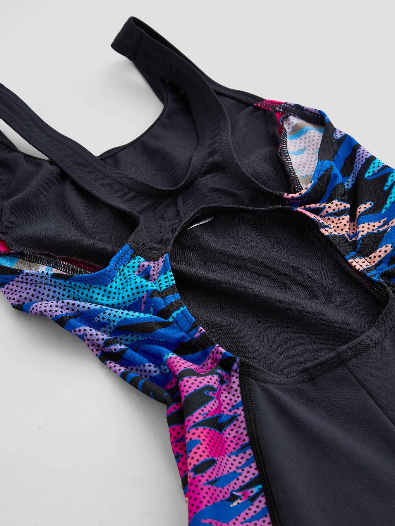 Image 6 of 6 of Speedo Junior Girls Hyperboom Splice Muscleback Legsuit - Black