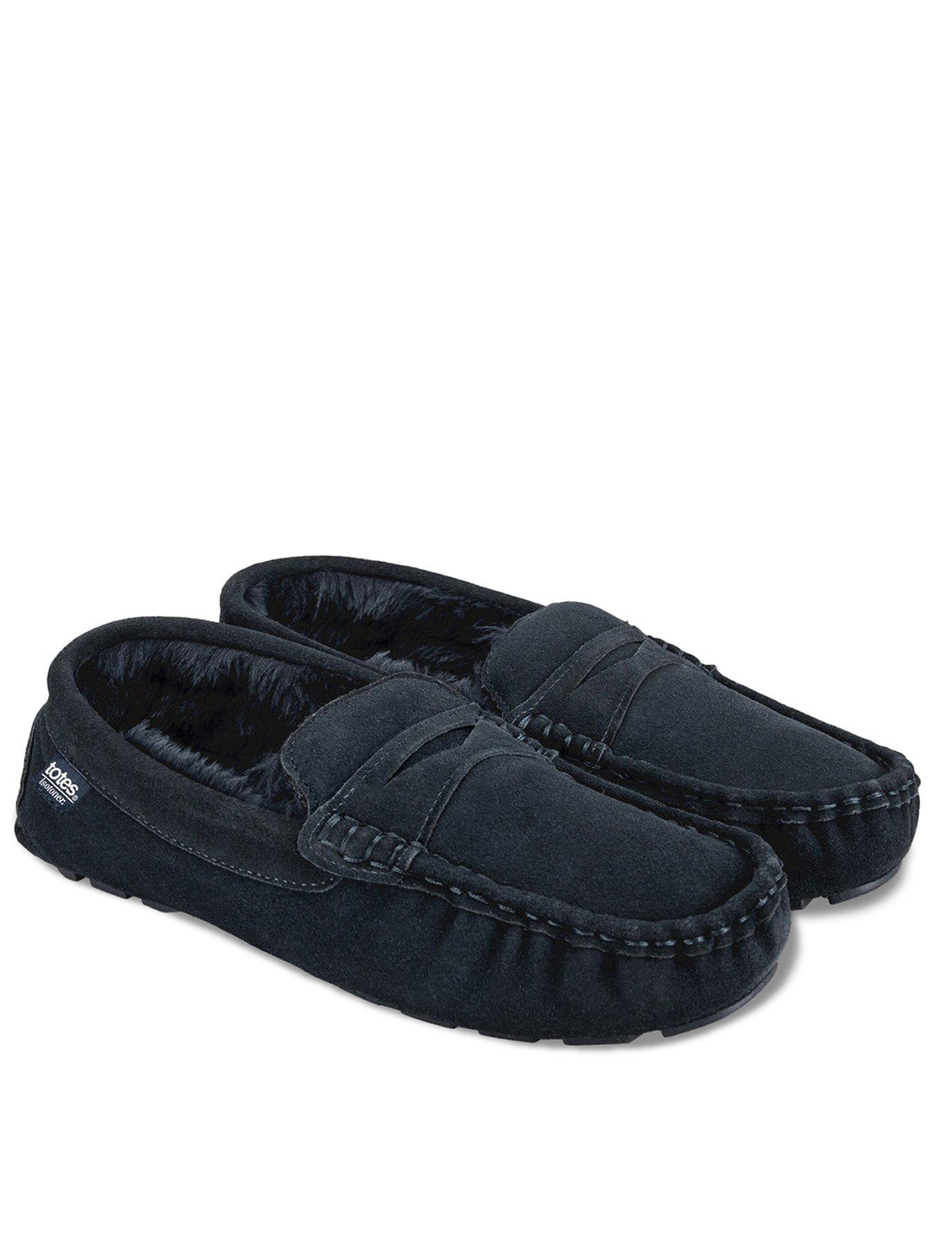 Totes Isotoner Totes Suede Keeper Moccasin - Navy
