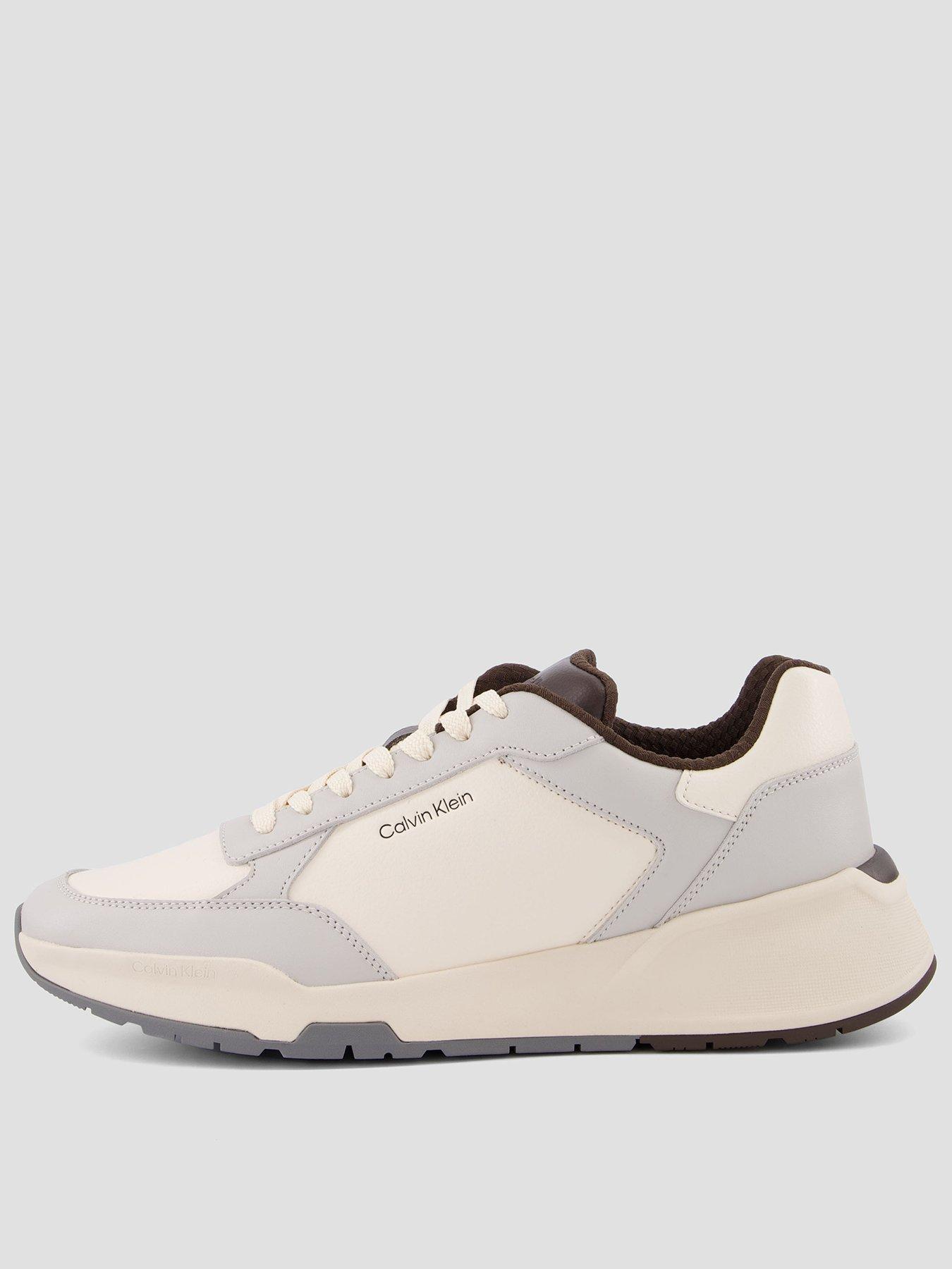 Image 1 of 7 of Calvin Klein City Runner Laceup Leatehr Trainers - Off White