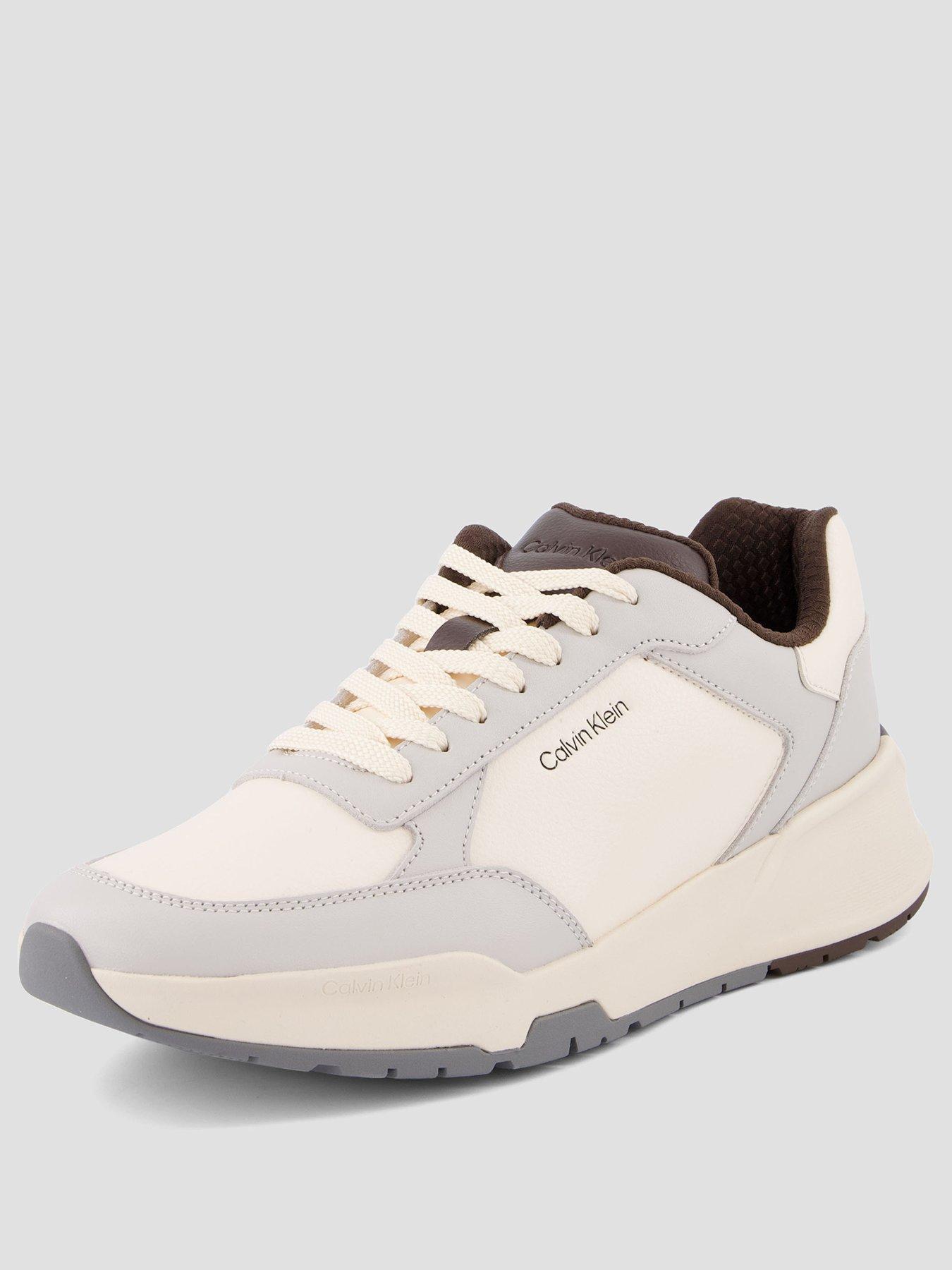 Image 2 of 7 of Calvin Klein City Runner Laceup Leatehr Trainers - Off White