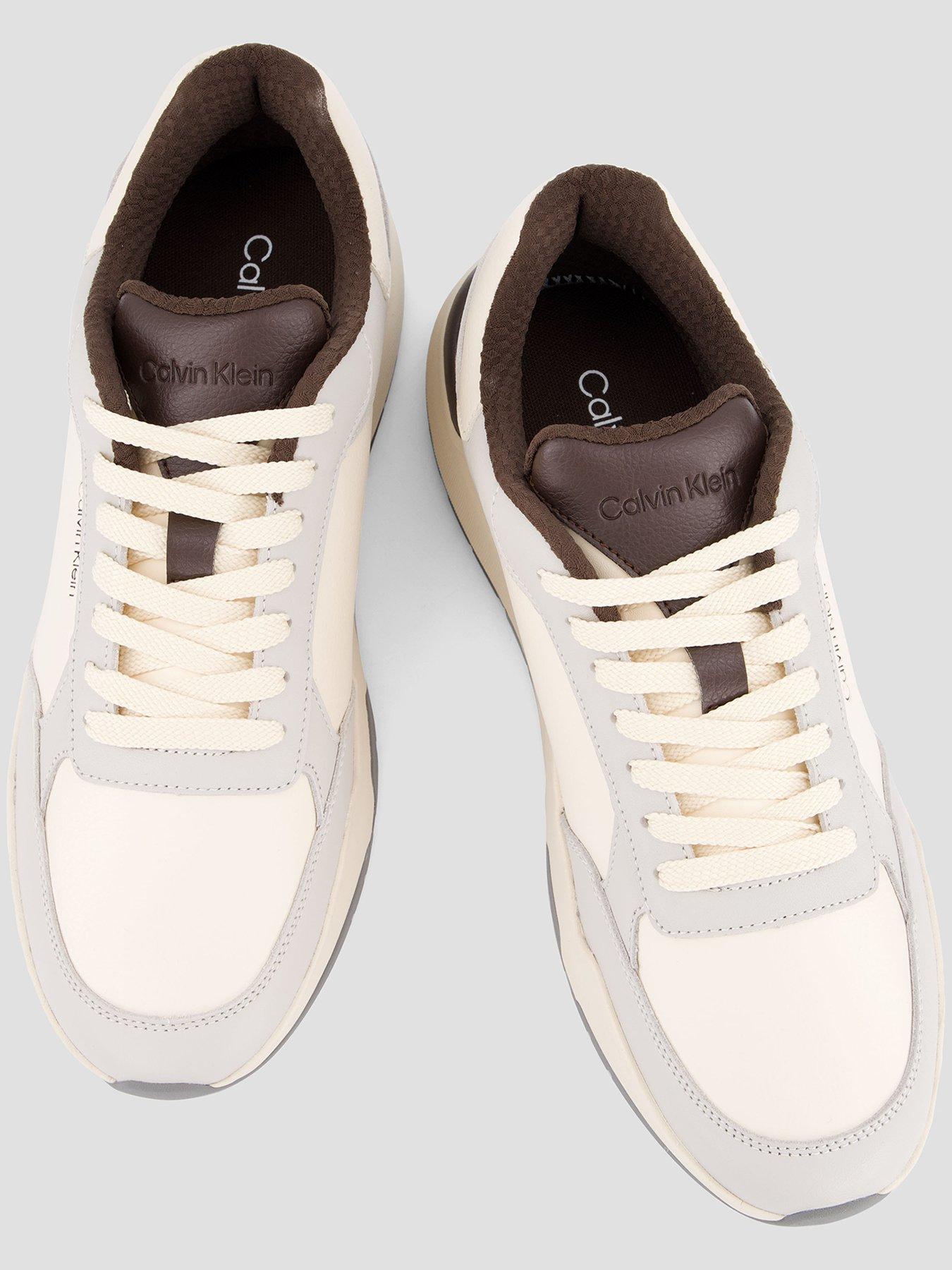 Image 3 of 7 of Calvin Klein City Runner Laceup Leatehr Trainers - Off White