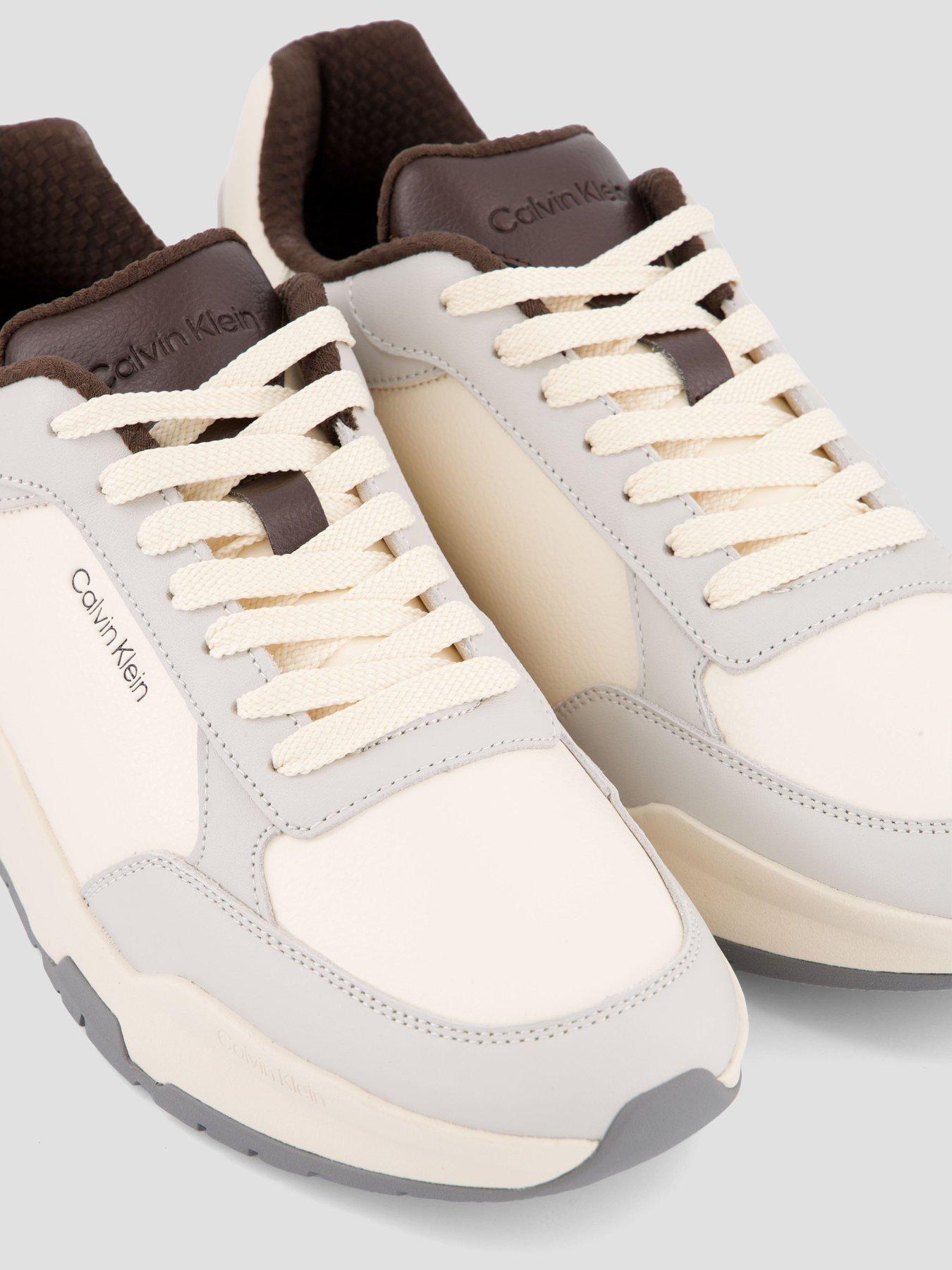 Image 5 of 7 of Calvin Klein City Runner Laceup Leatehr Trainers - Off White