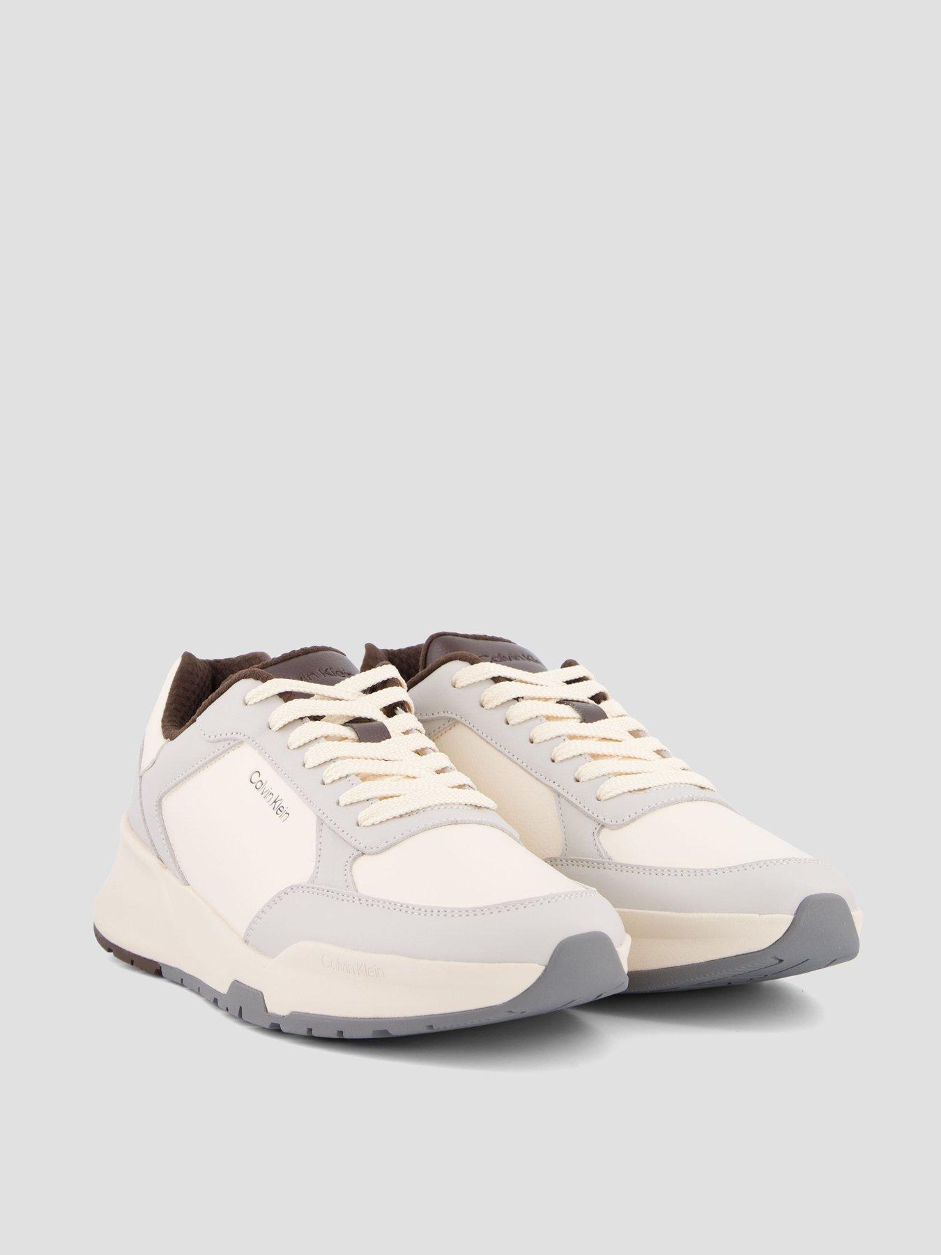 Image 6 of 7 of Calvin Klein City Runner Laceup Leatehr Trainers - Off White