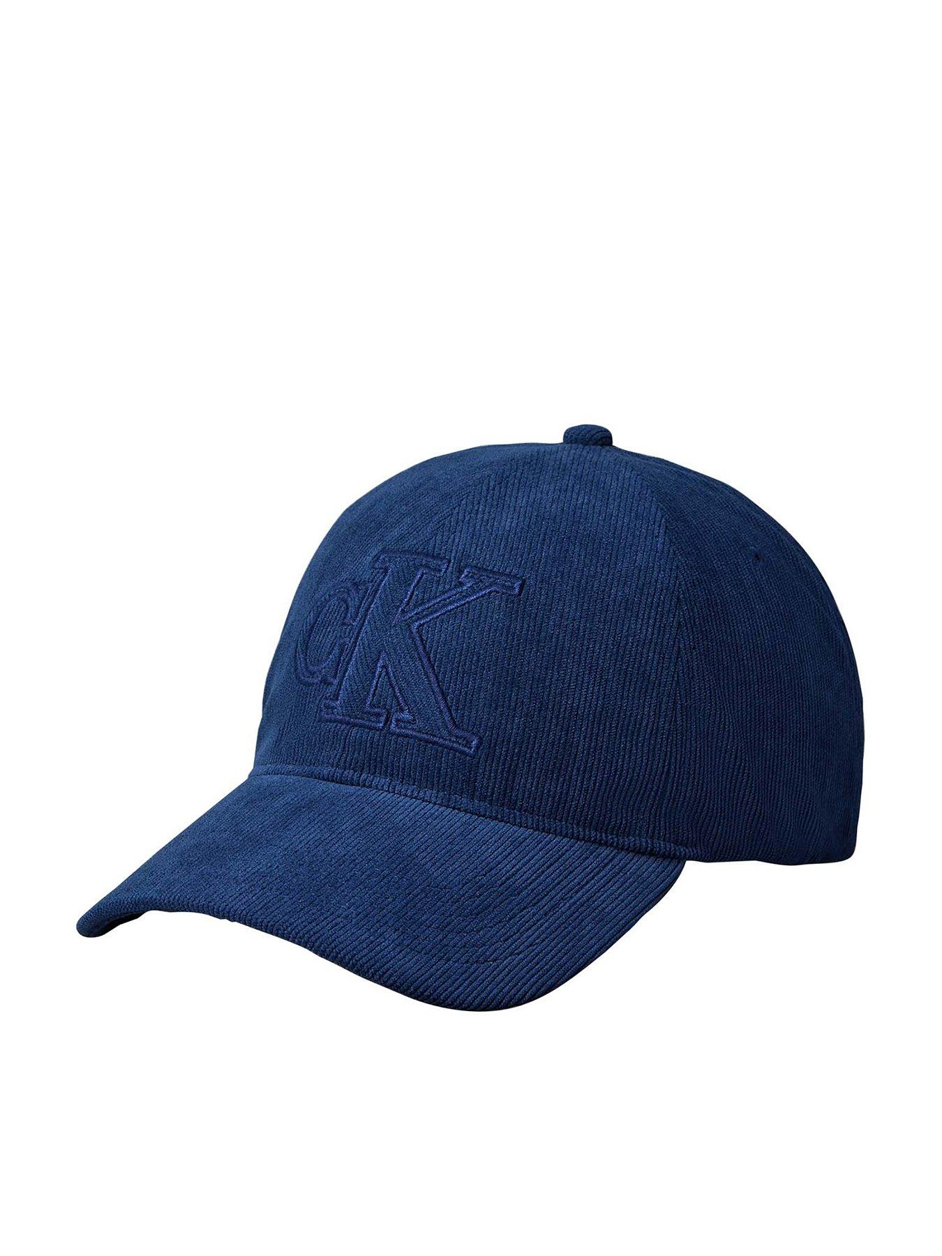 Calvin Klein Corduroy Tonal Logo Baseball Cap - Blue