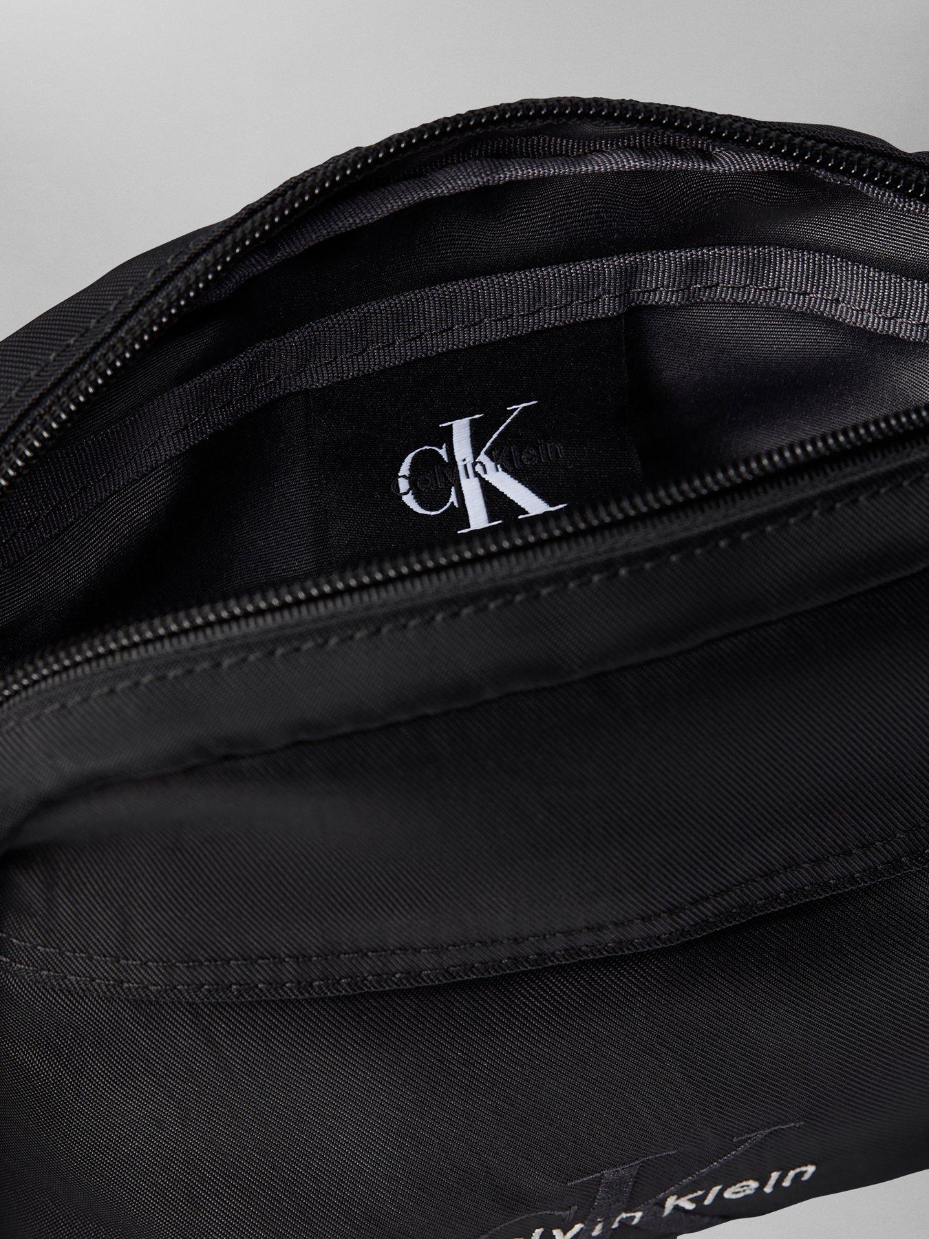 Image 5 of 5 of Calvin Klein Men's Nylon Crossbody Bag with Front Zip Pocket and Adjustable Strap - Black
