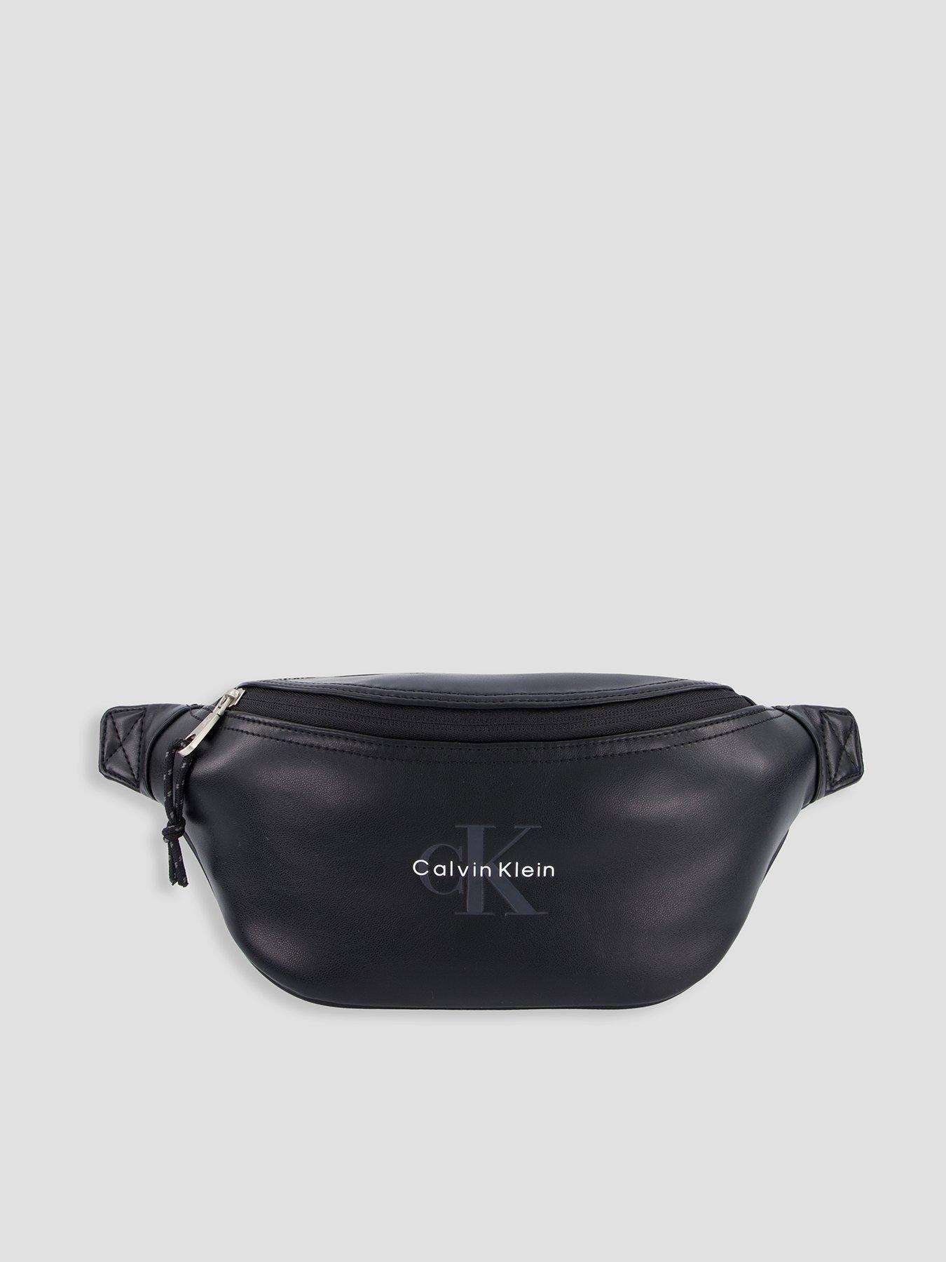 Calvin Klein Bold Logo Webbing Crossbody Bag - Black
