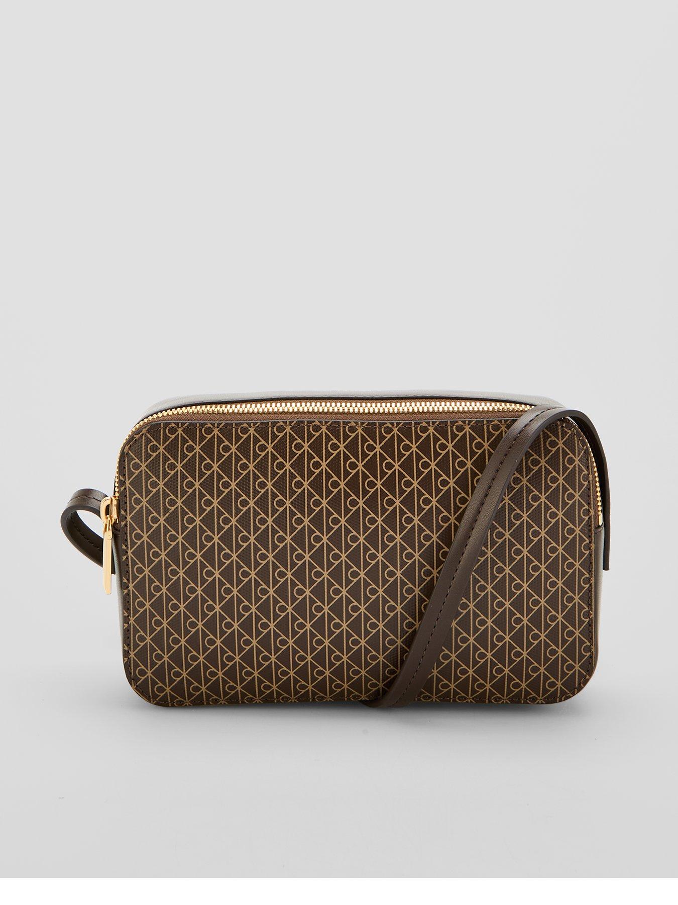 Calvin Klein Emblem Print Elongated Camera Bag - Brown