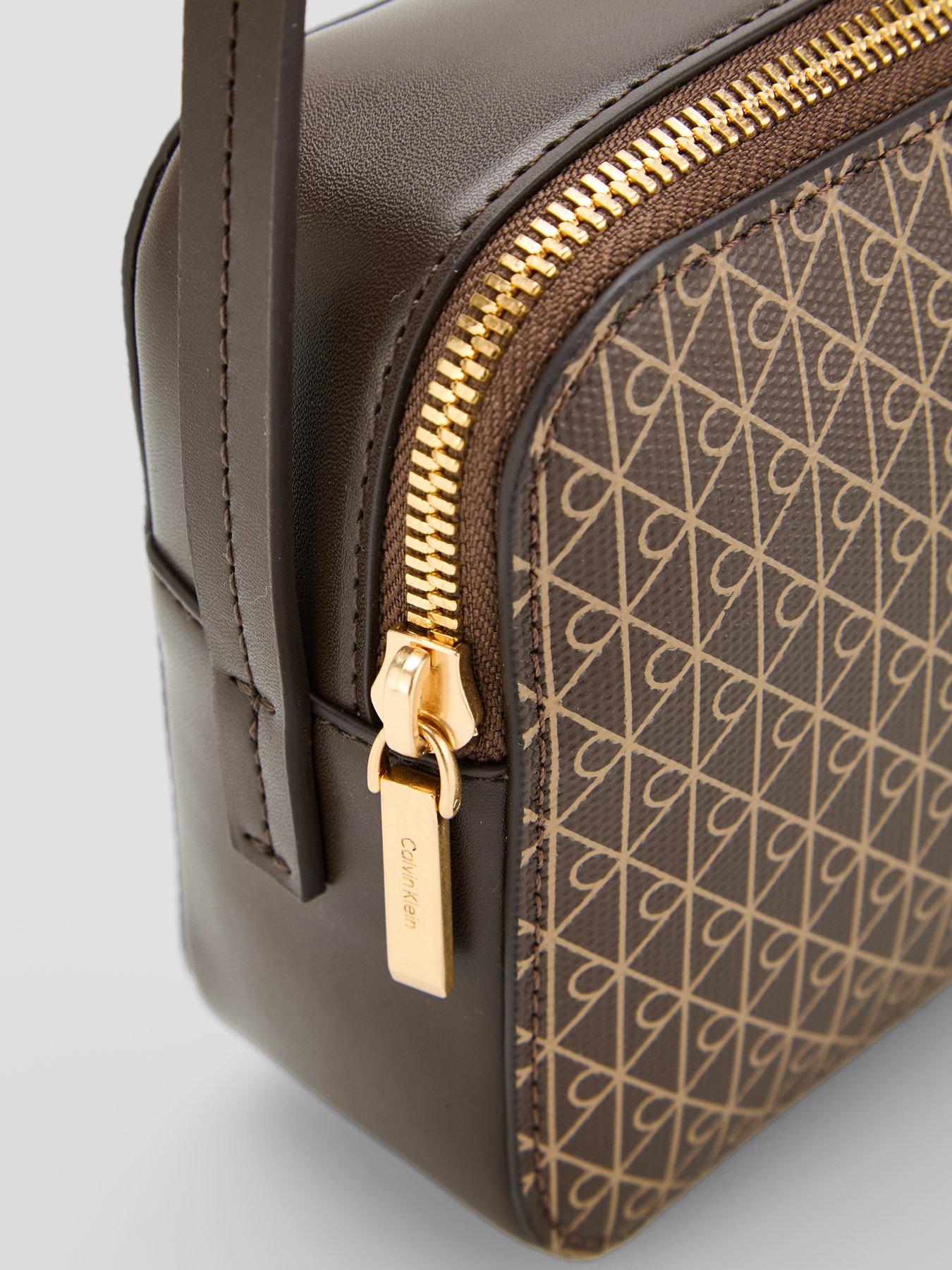 Image 4 of 5 of Calvin Klein Allover Emblem Logo Camera Bag - Multi