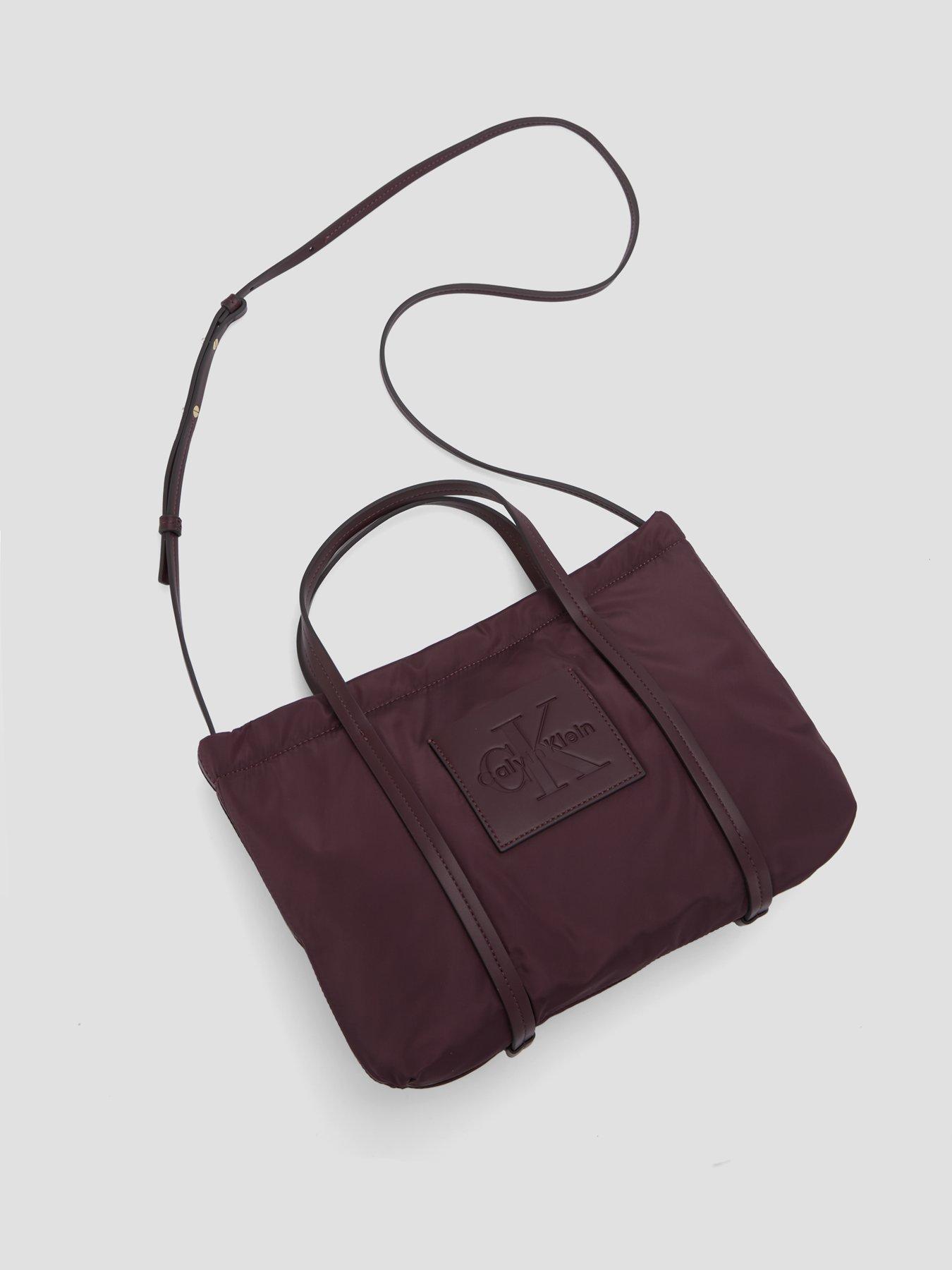 Image 2 of 4 of Calvin Klein Nylon Monologo Shoulder Strap Tote Bag - Brown