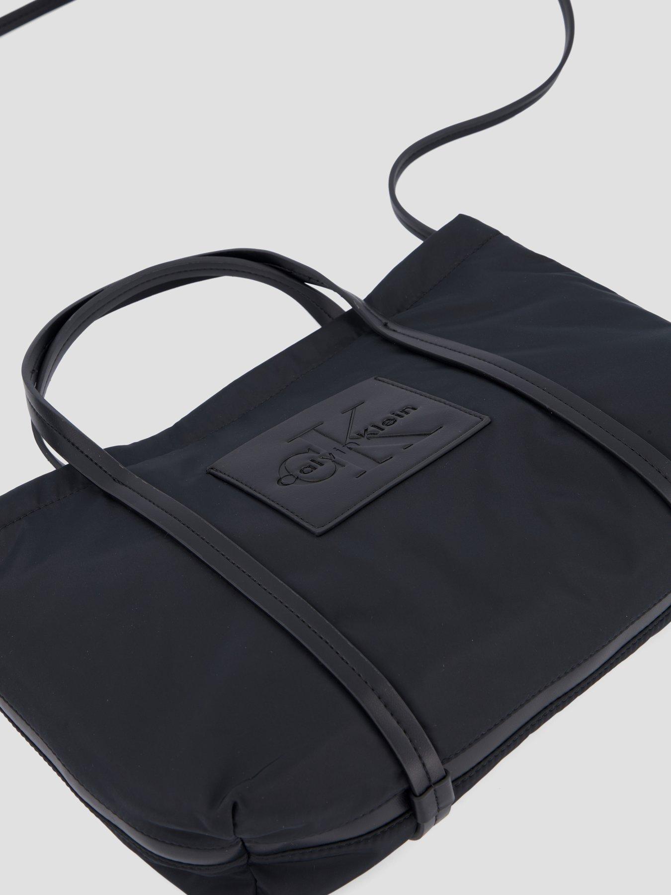 Image 2 of 5 of Calvin Klein Nylon Monologo Shoulder Strap Tote Bag - Black