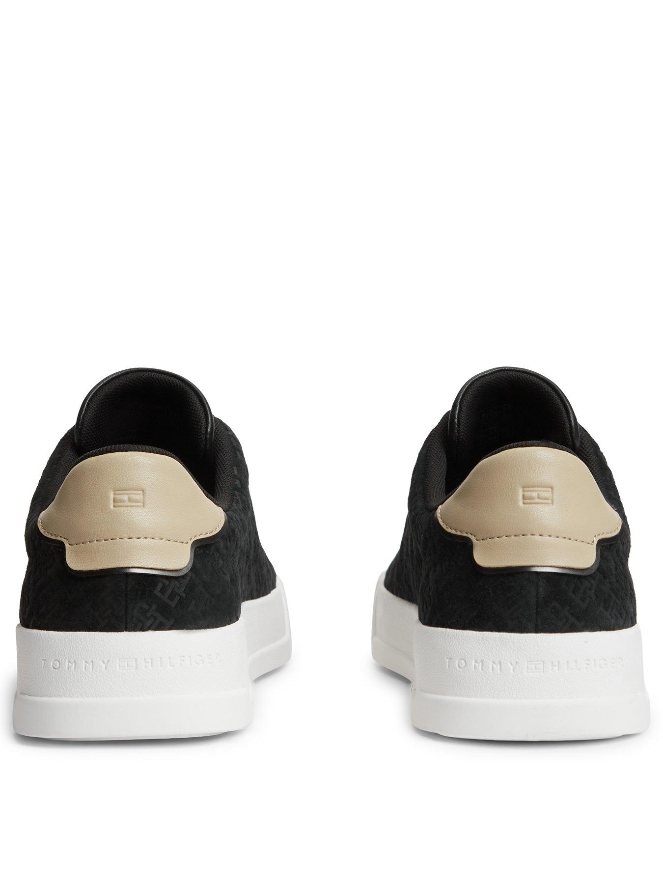 Image 3 of 6 of Tommy Hilfiger Mens Court Monogram Lace-Up Trainers - Black