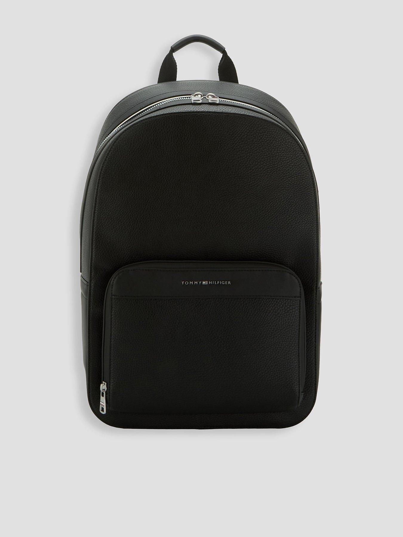 Image 1 of 6 of Tommy Hilfiger Metallic Logo Dome Backpack - Black