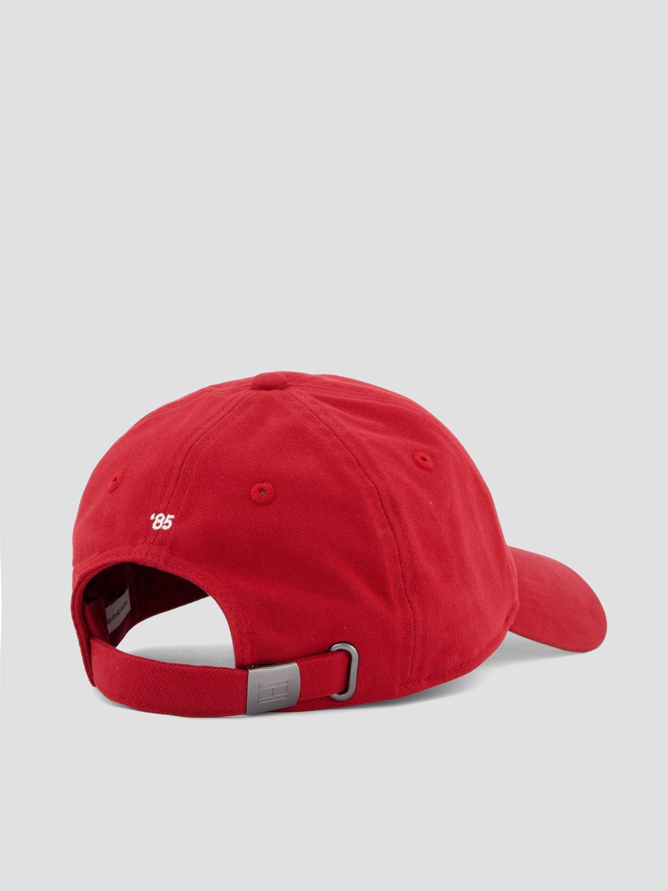 Image 4 of 4 of Tommy Hilfiger Flag Embroidery Baseball Cap - Red
