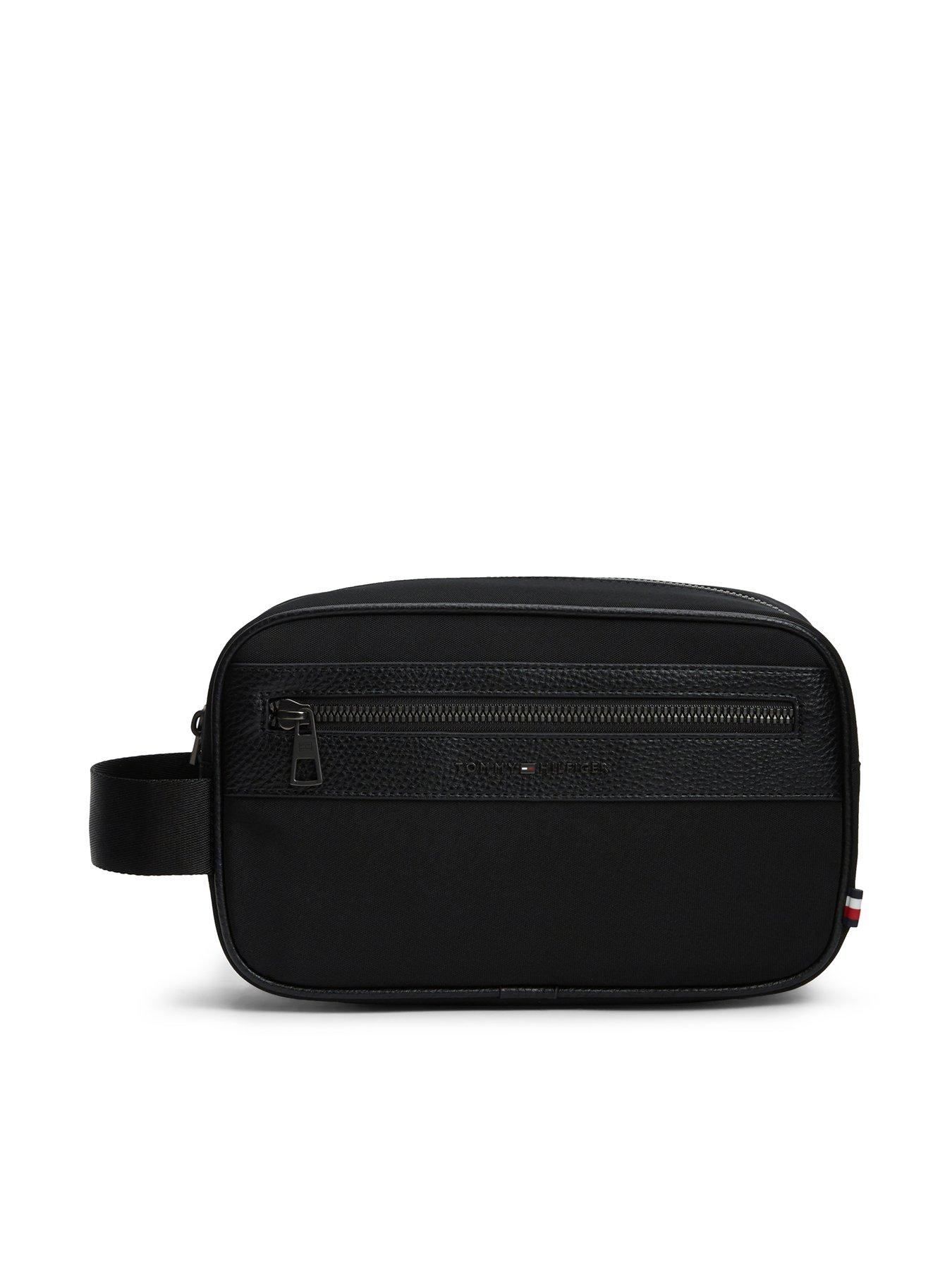 Image 1 of 4 of Tommy Hilfiger Logo Textile Washbag - Black