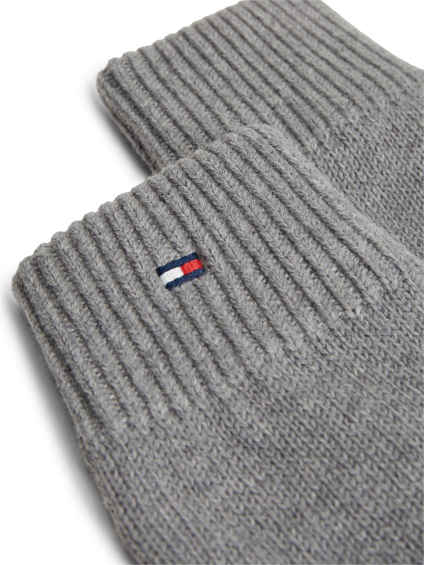 Image 2 of 2 of Tommy Hilfiger Hilfiger Flag Embroidery Gloves With Cashmere - Medium Grey Heather