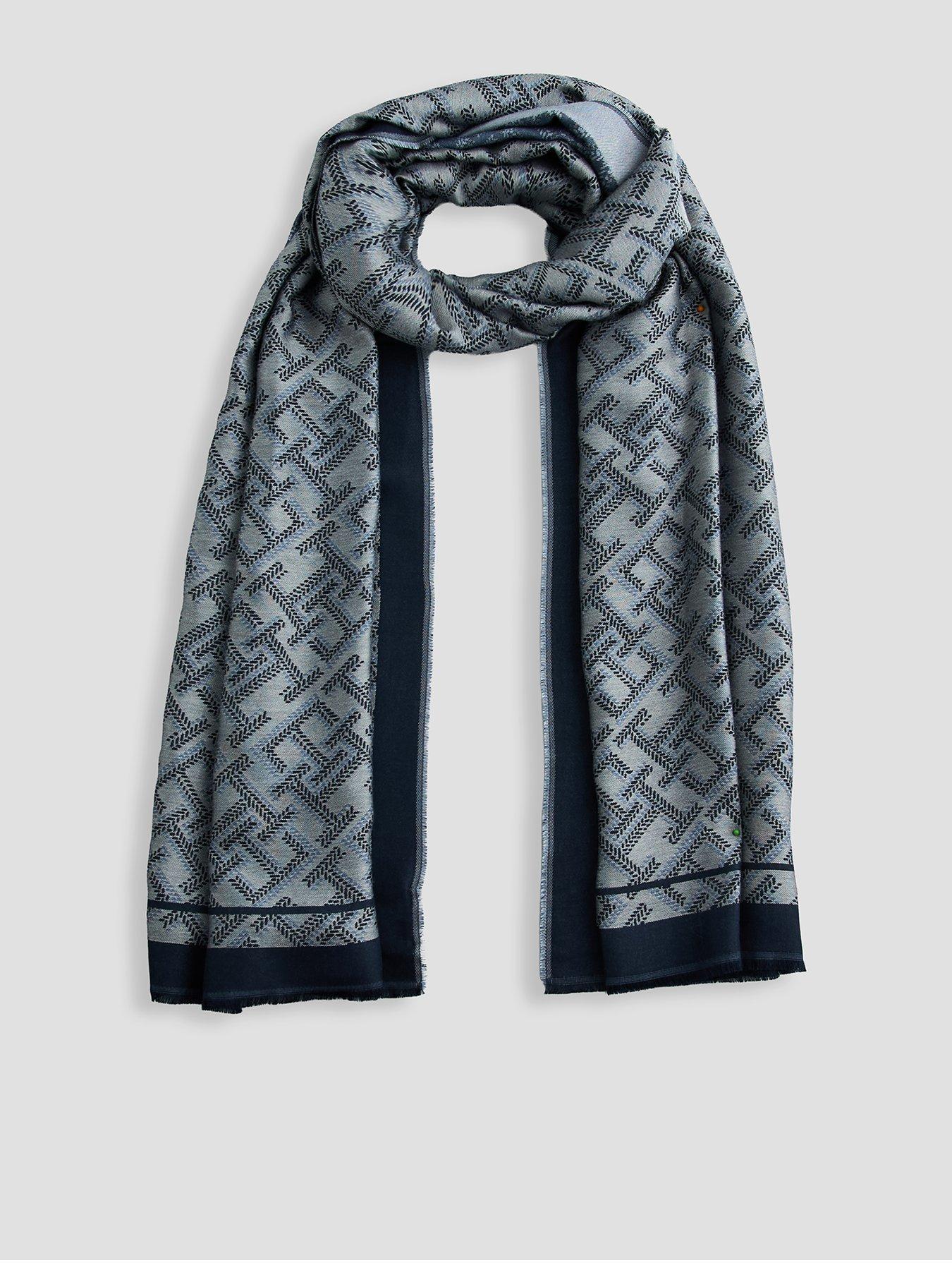 Tommy Hilfiger TH Monogram Jacquard Scarf - Blue