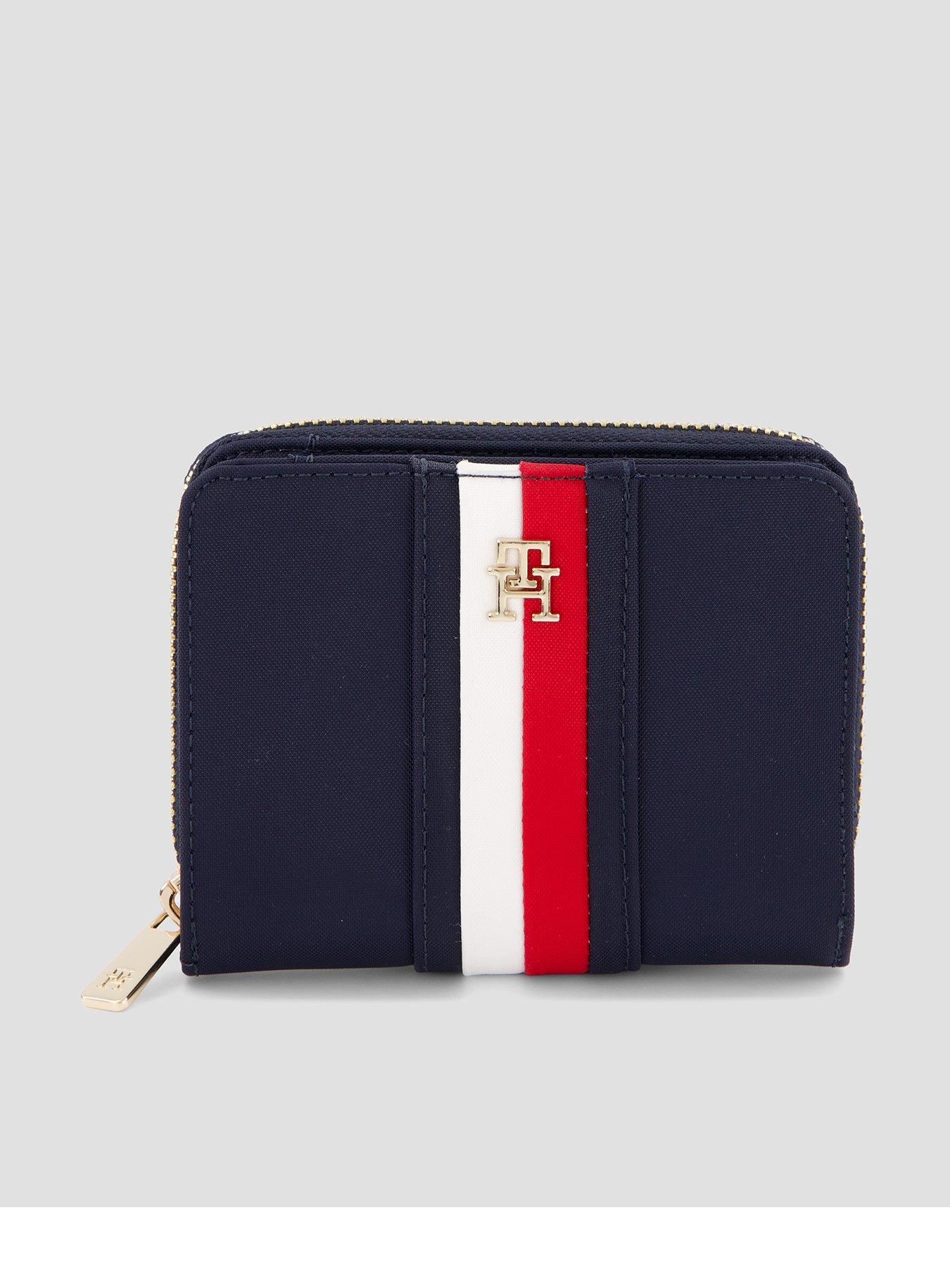 Image 1 of 4 of Tommy Hilfiger Hilfiger Icon Global Stripe Zip-around Wallet - Blue