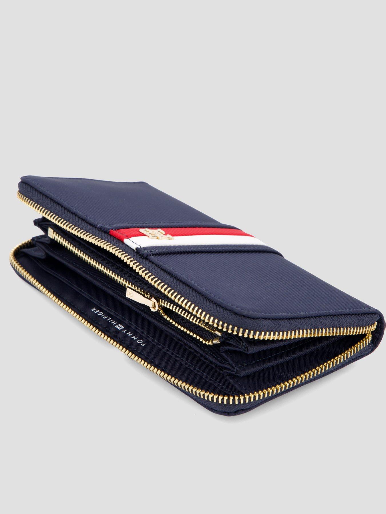 Image 3 of 5 of Tommy Hilfiger Hilfiger Icon Global Stripe Zip-around Wallet - Blue