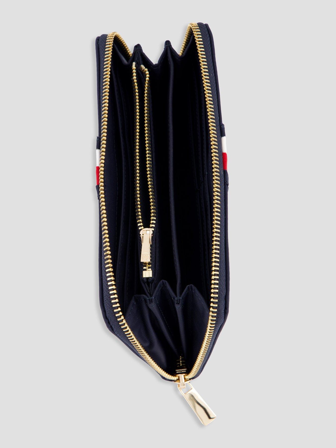 Image 4 of 5 of Tommy Hilfiger Hilfiger Icon Global Stripe Zip-around Wallet - Blue