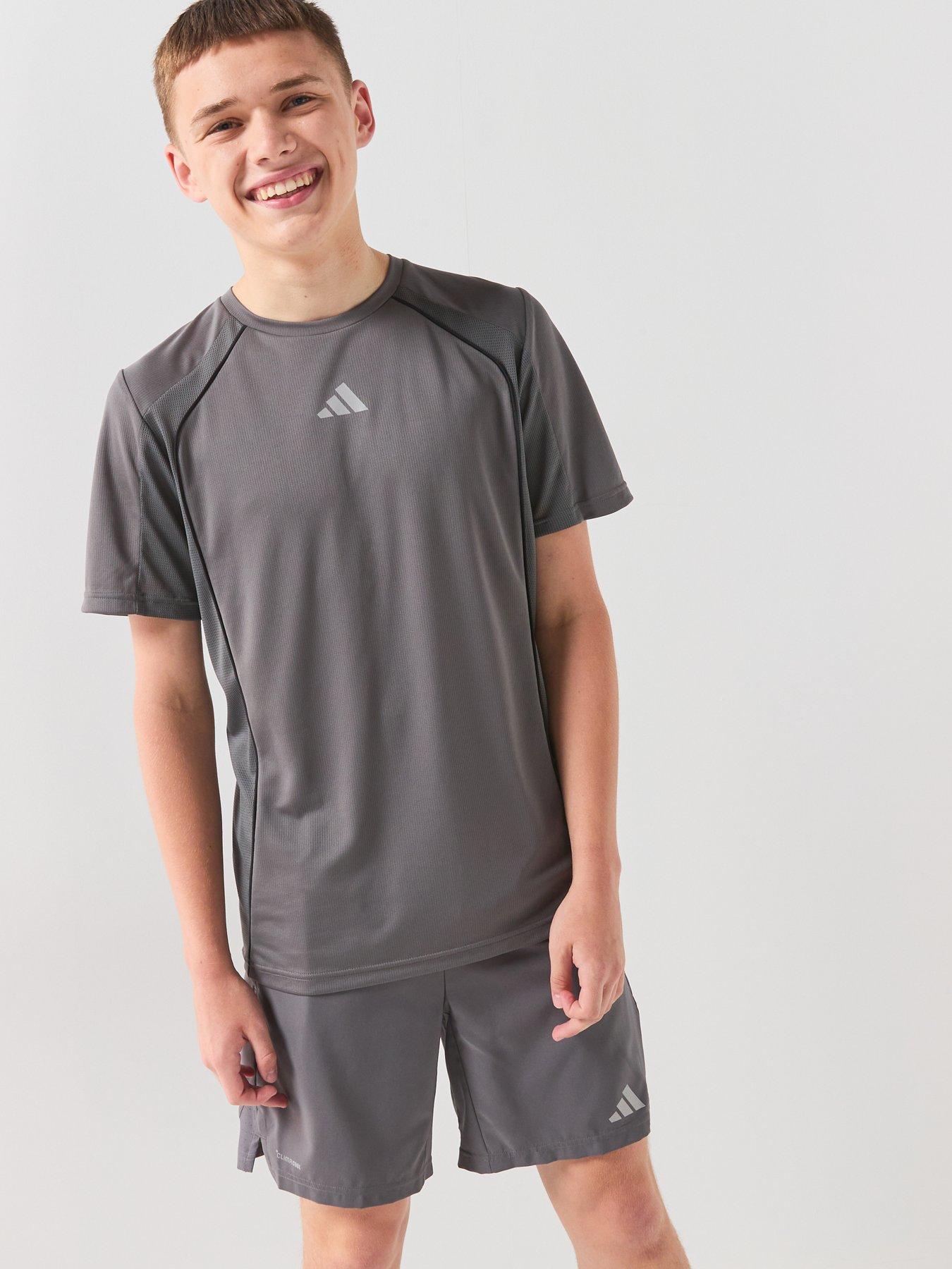 Image 4 of 6 of adidas Junior Boys Tech Apparel T-Shirt - Grey