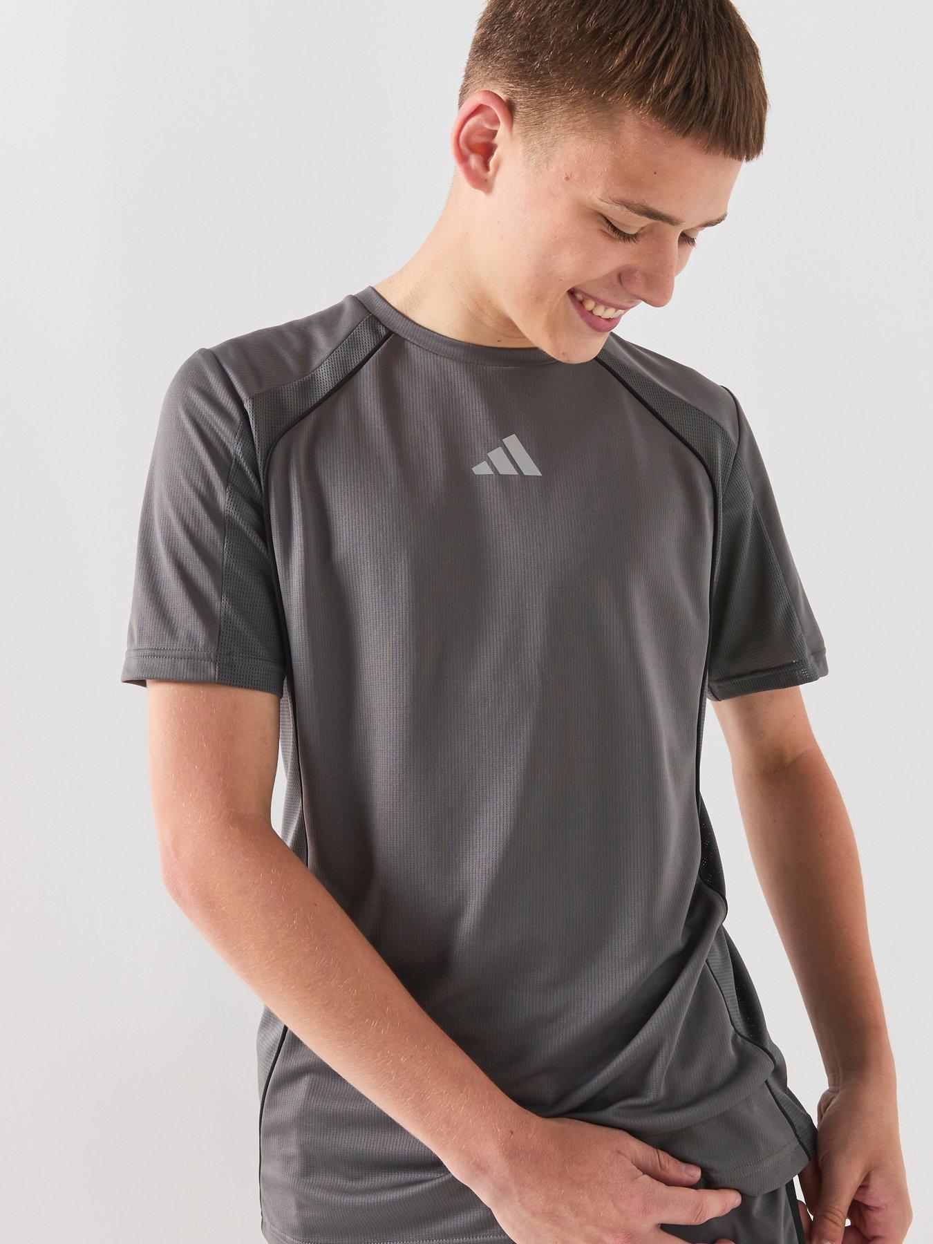 Image 5 of 6 of adidas Junior Boys Tech Apparel T-Shirt - Grey
